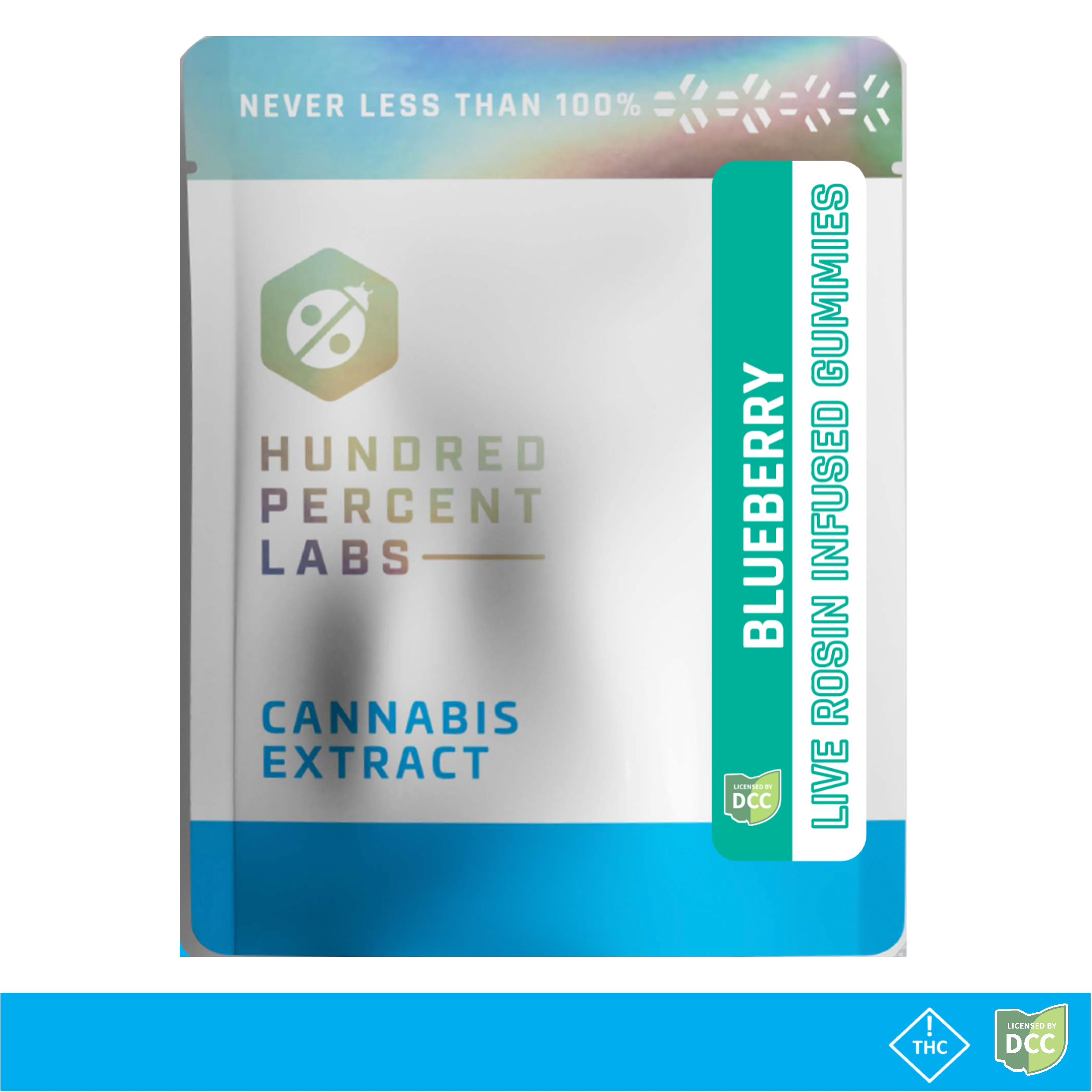 HUNDRED PERCENT LABS - BLUEBERRY - LIVE ROSIN GUMMIES - [110MG] - 11PK