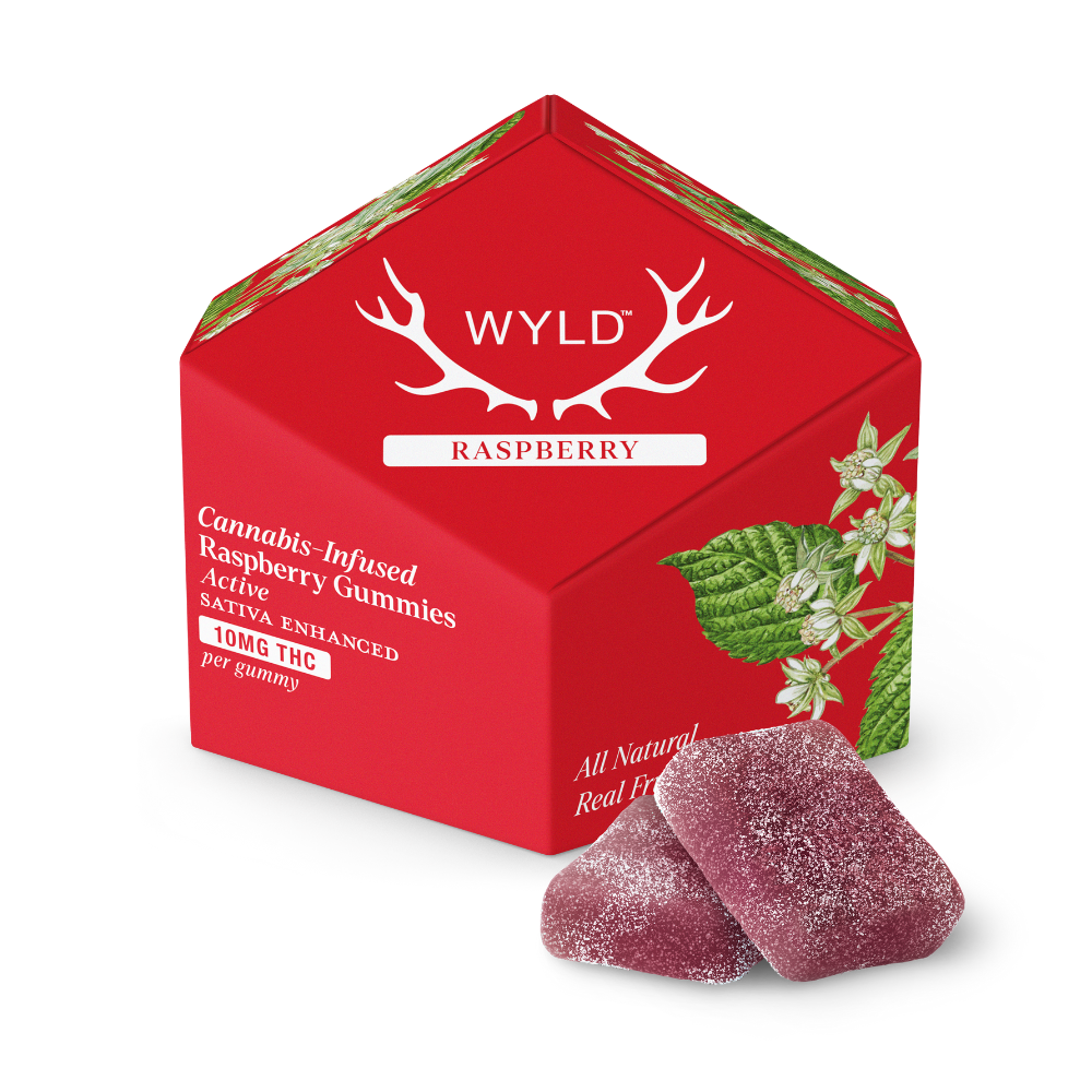 Raspberry Sativa Enhanced Gummies | 100mg