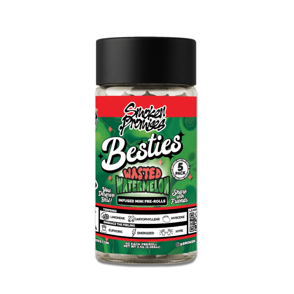 SMOKEN PROMISES - WASTED WATERMELON - INFUSED PREROLL - SATIVA - (5PK) - [2.5G]