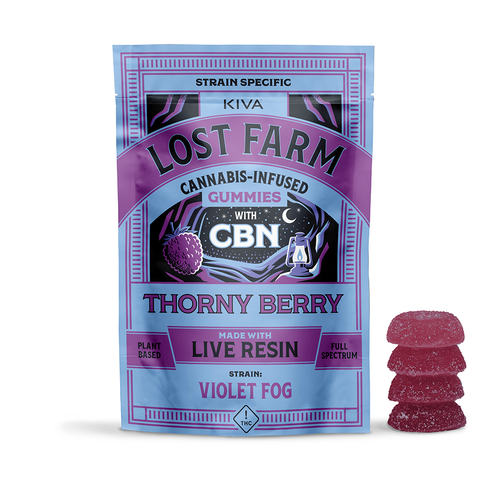 Thorny Berry X Violet Fog + CBN - 100mg Candies - Indica - 10pk