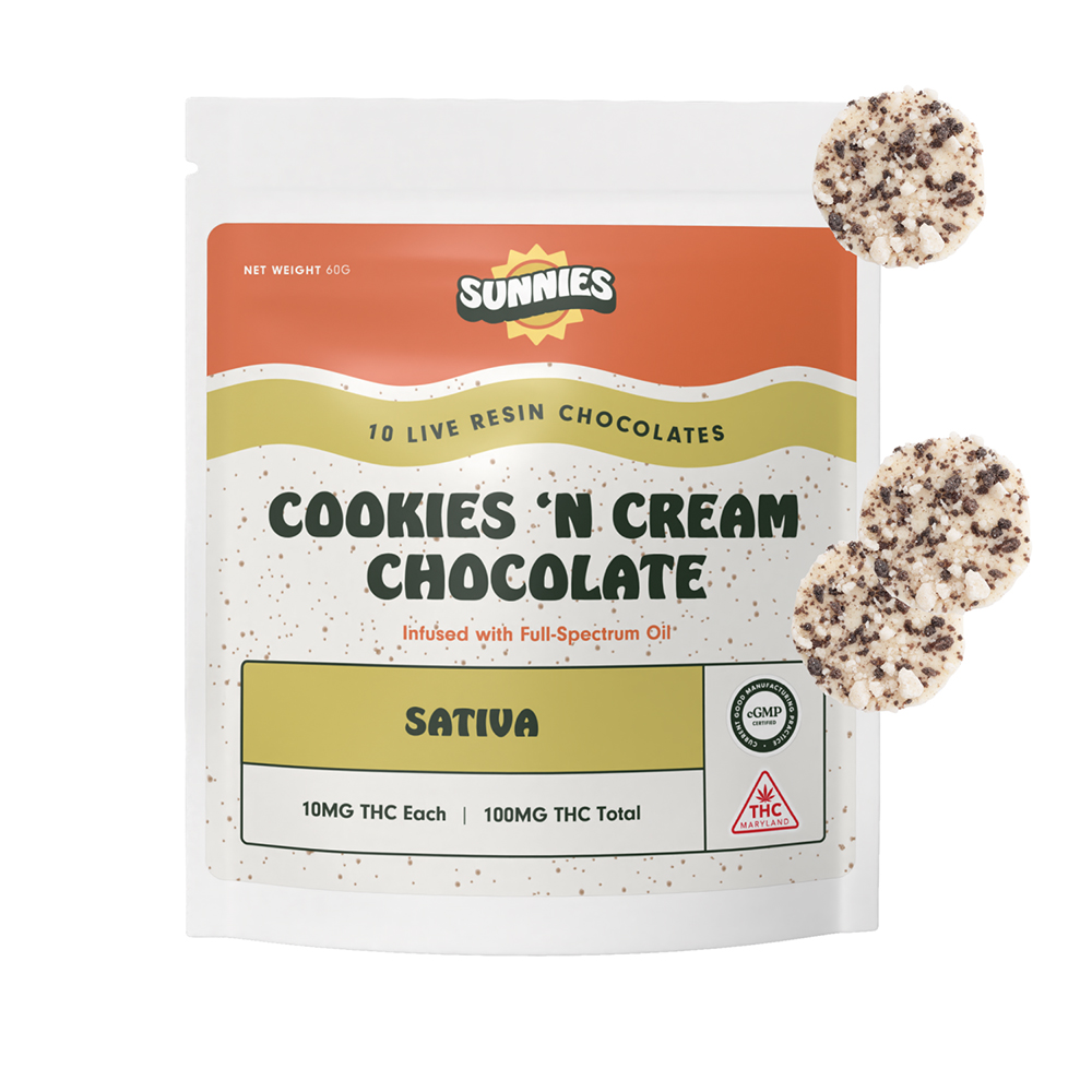 Cookies 'N' Cream Chocolate - Sativa [10pk] (100mg)