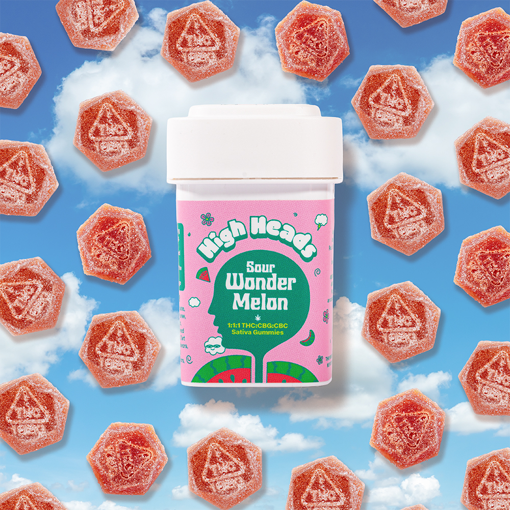 Sour Wonder Melon 1:1:1 - Sativa 10pk (100mg THC + 100mg CBG + 100mg CBC)