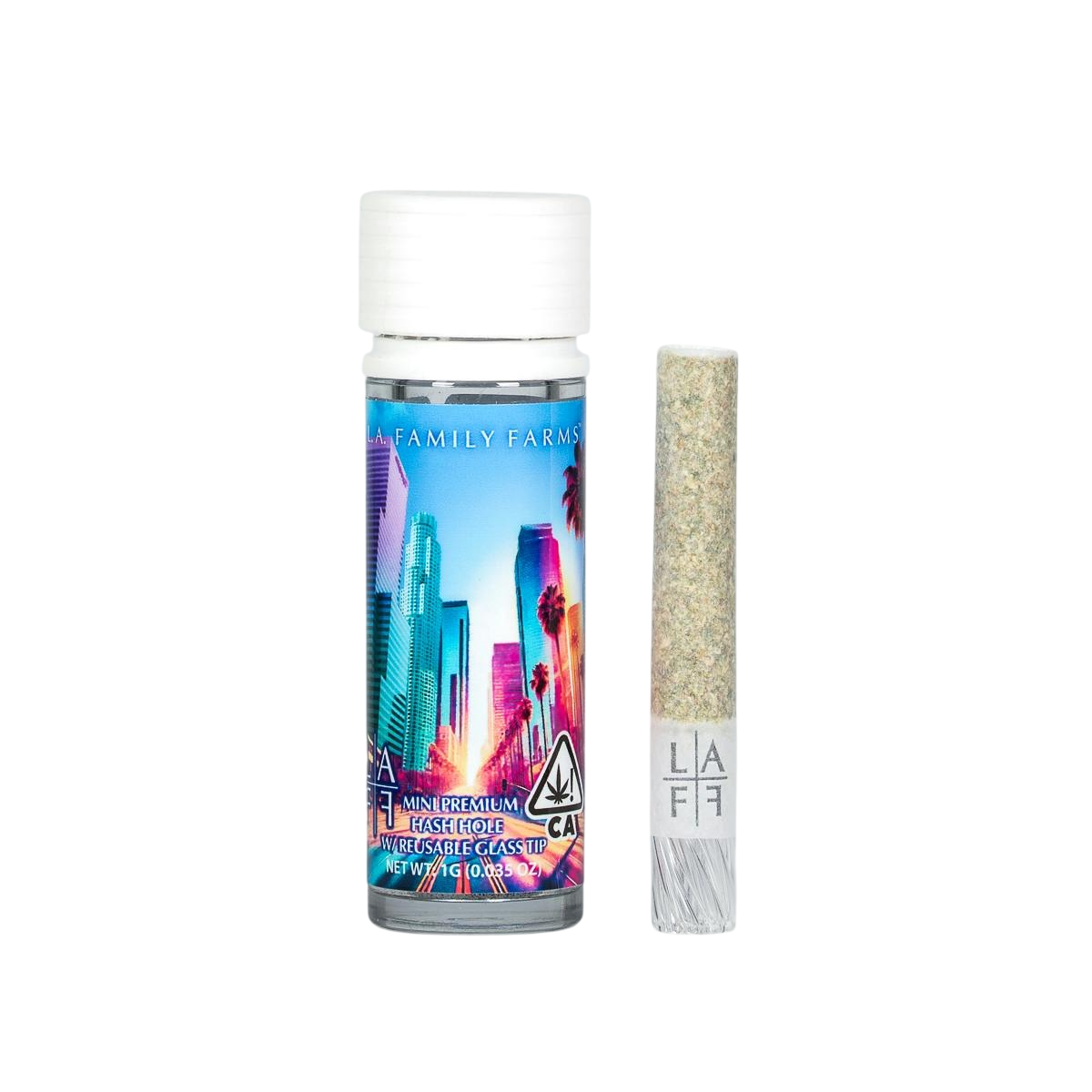 LA FAMILY FARMS - LEMOSA X STRAWGUAVA - MINI ROSIN INFUSED HASH HOLE PREROLL - SATIVA HYBRID - [1G]