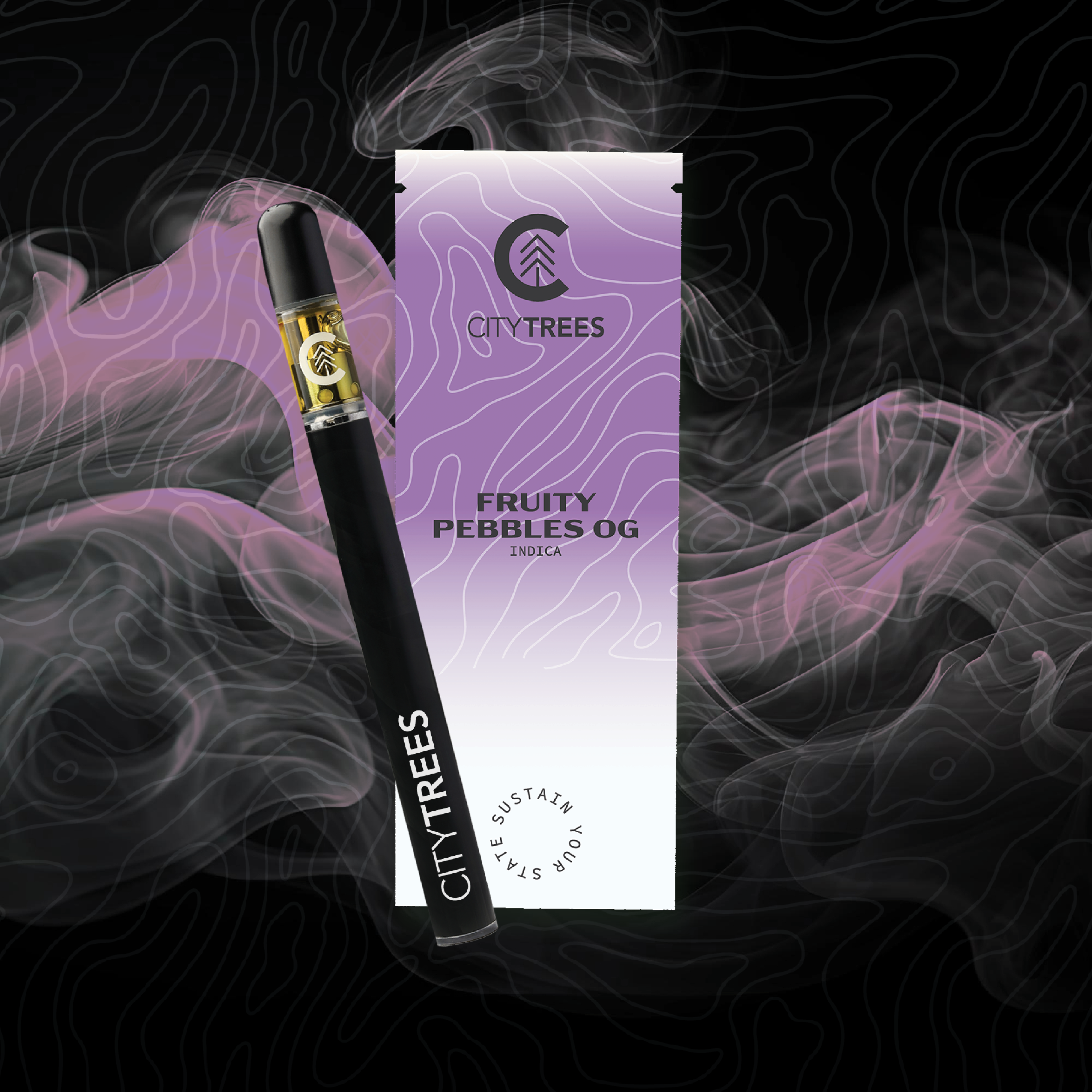 CRD63%＋30% 1ml crdpo cbd WIFI OG White Fire OG CBD Vape Cartridge by Secret Nature | Indica