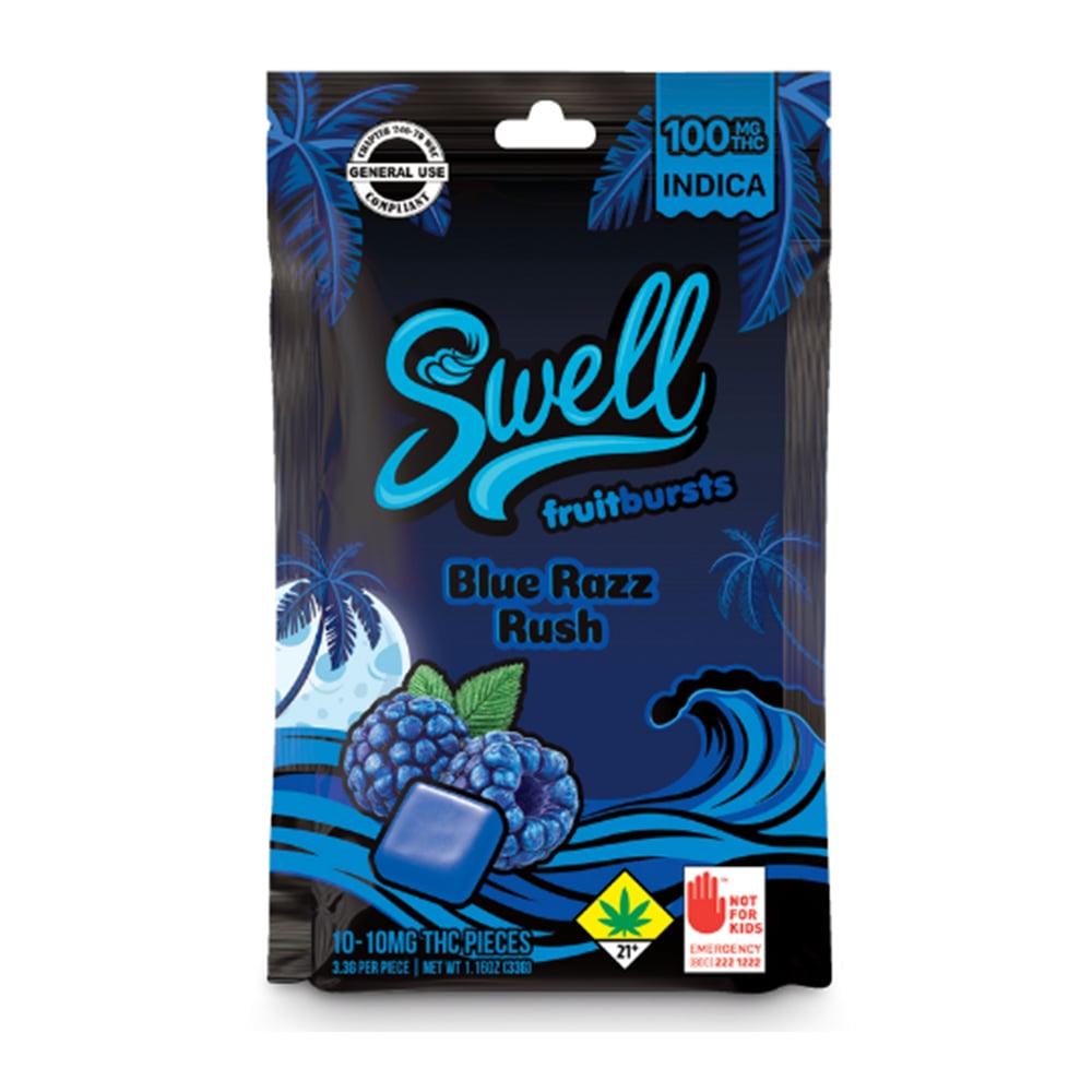 Blue Razz Rush - Indica [10pk] (100mg)