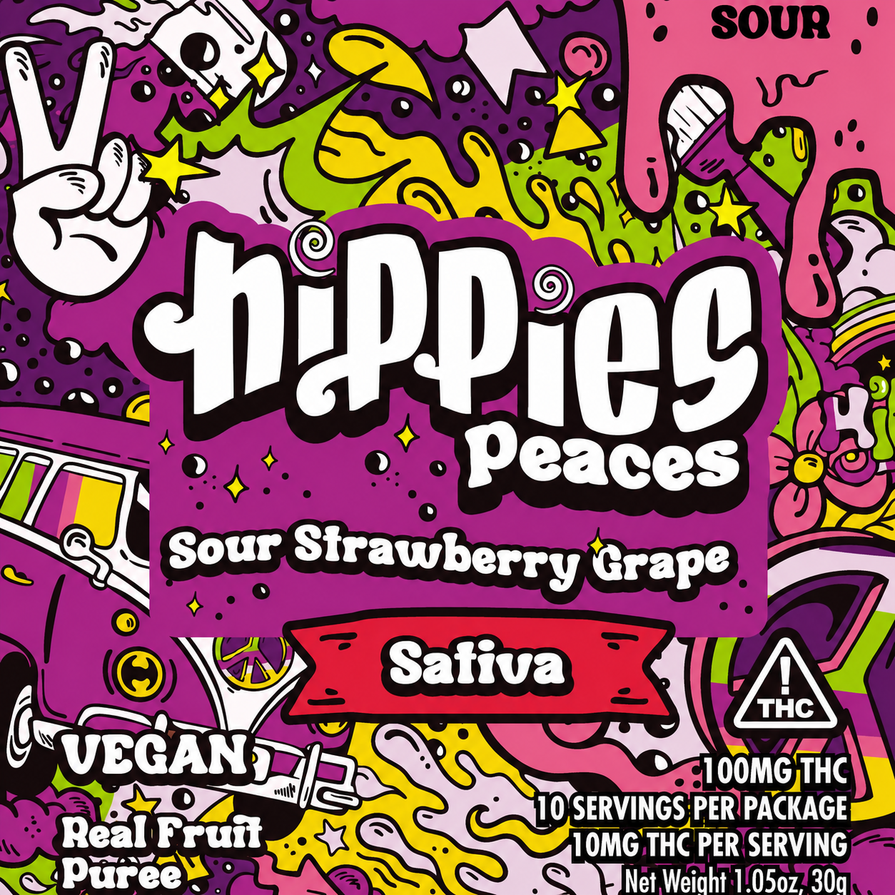 Sour Strawberry Grape [10pk] (100mg)