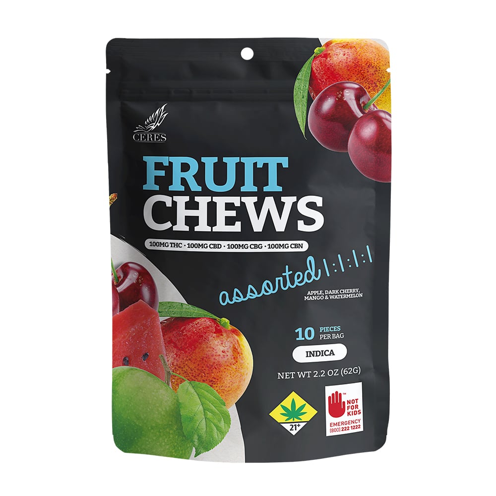 Shop 1:1:1:1 Assorted - Indica [10pk] (100mg CBD/100mg THC/100mg
