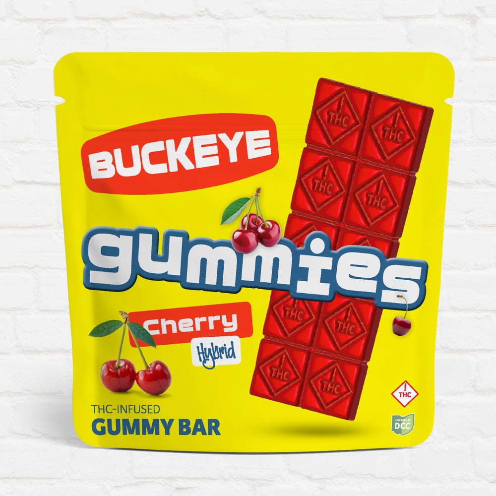 BUCKEYE RELIEF - CHERRY GUMMY BAR - [105MG] - 10PK