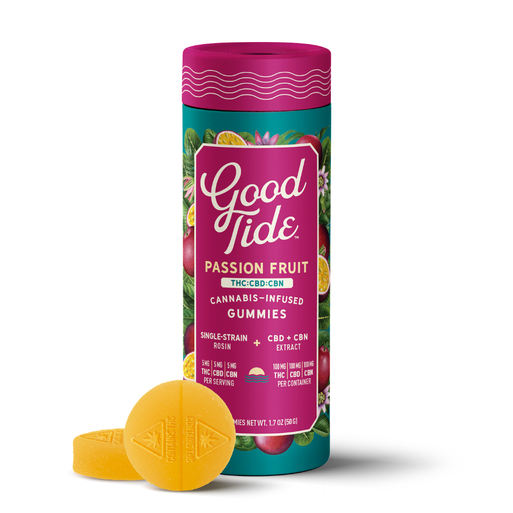 Passionfruit 1:1:1 CBD + CBN Single-Strain Rosin Gummies | Sleep | 100mg