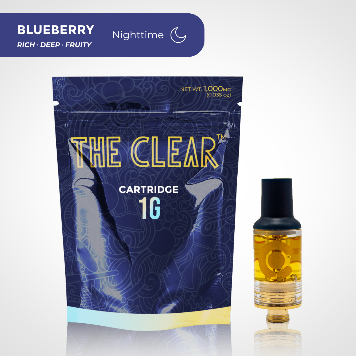 The Clear Original Cartridge 1000mg | Blueberry