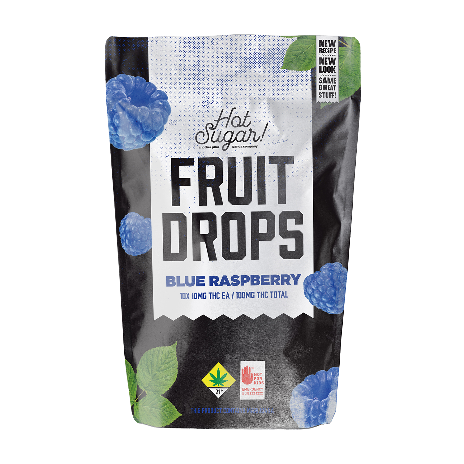 Blue Raspberry Fruit Drops 100mg 10-pack