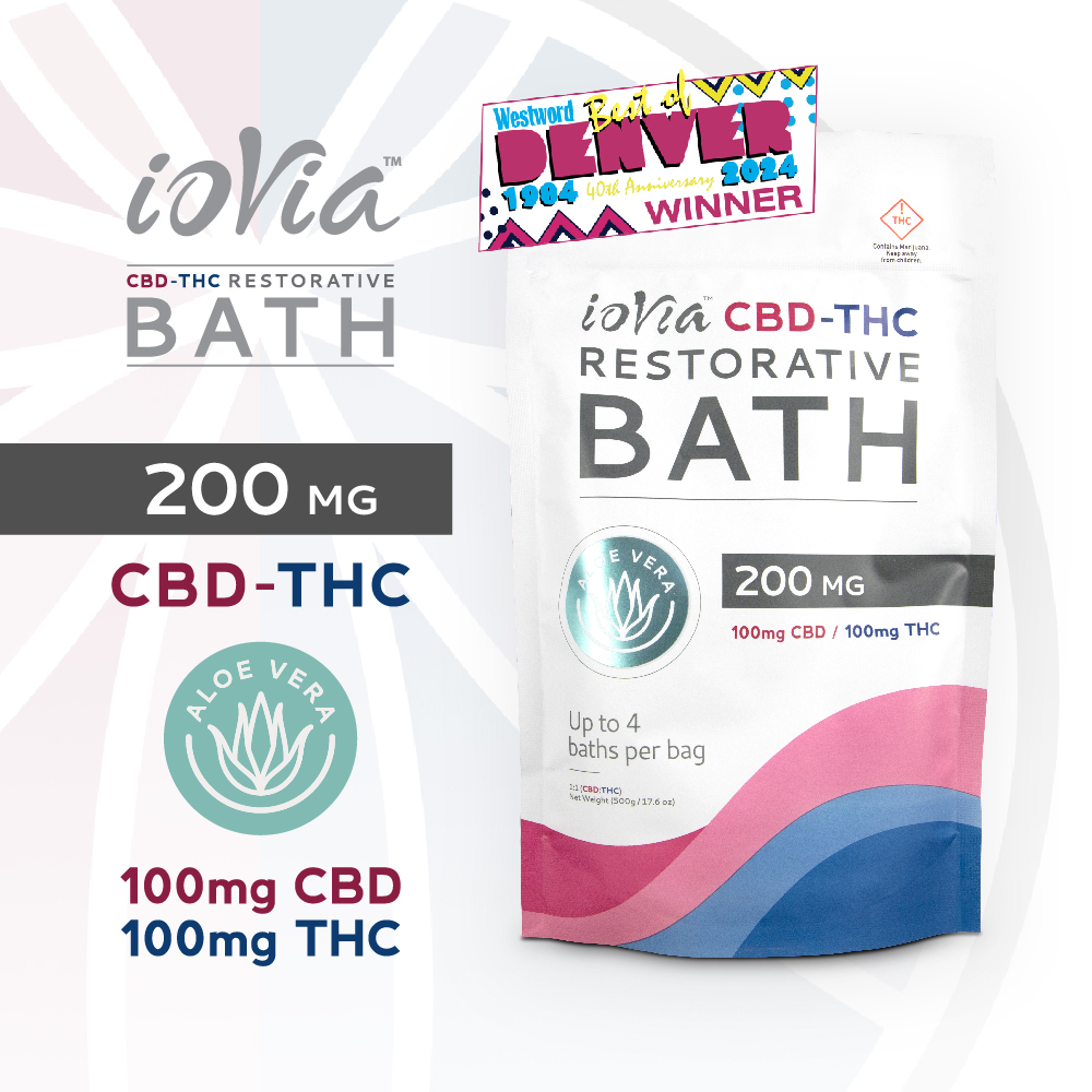 IoVia™ CBD-THC Restorative Bath Aloe Vera (100mg CBD/100mg THC)