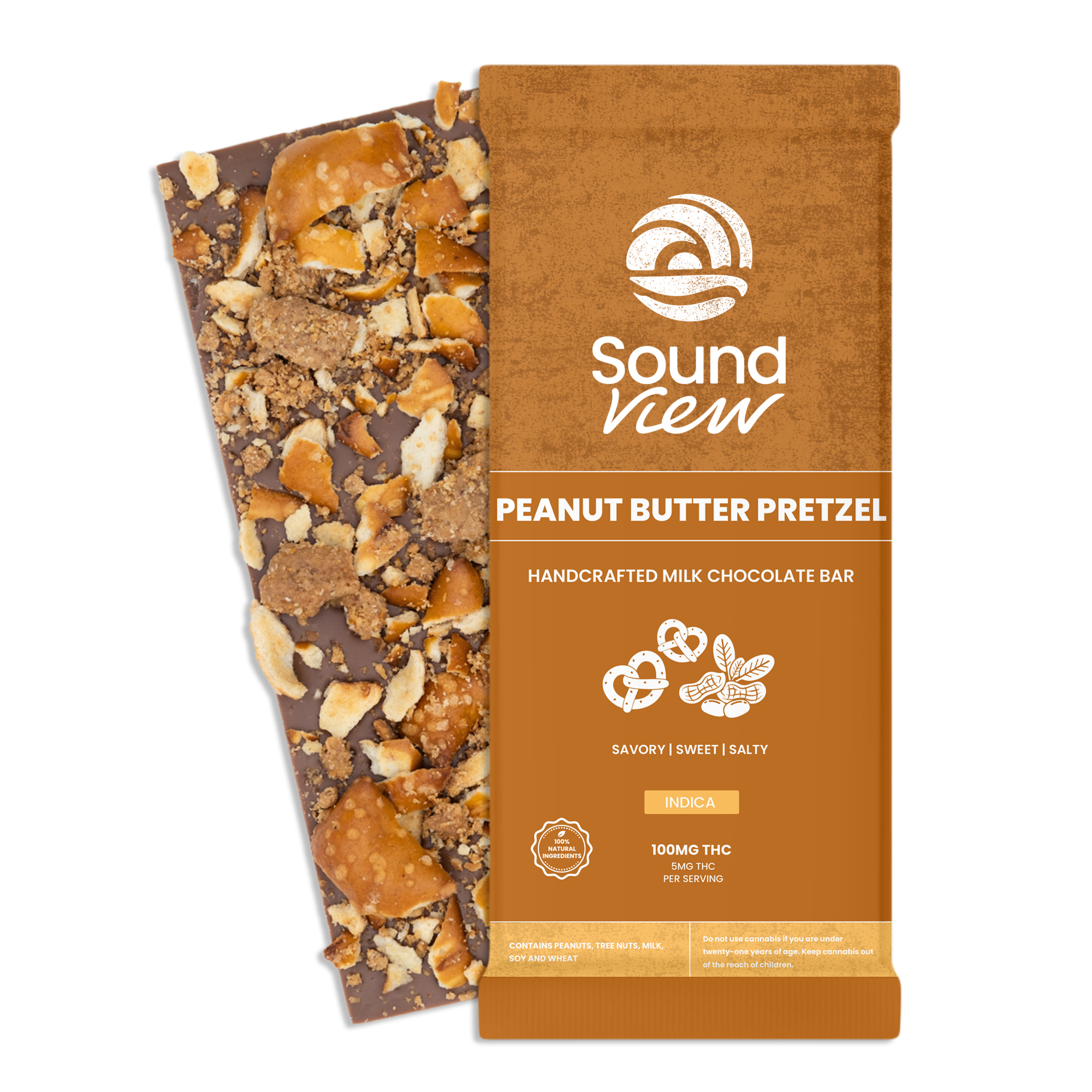 SoundView Peanut Butter Pretzel Milk Chocolate Bar T91.4mg I 00248