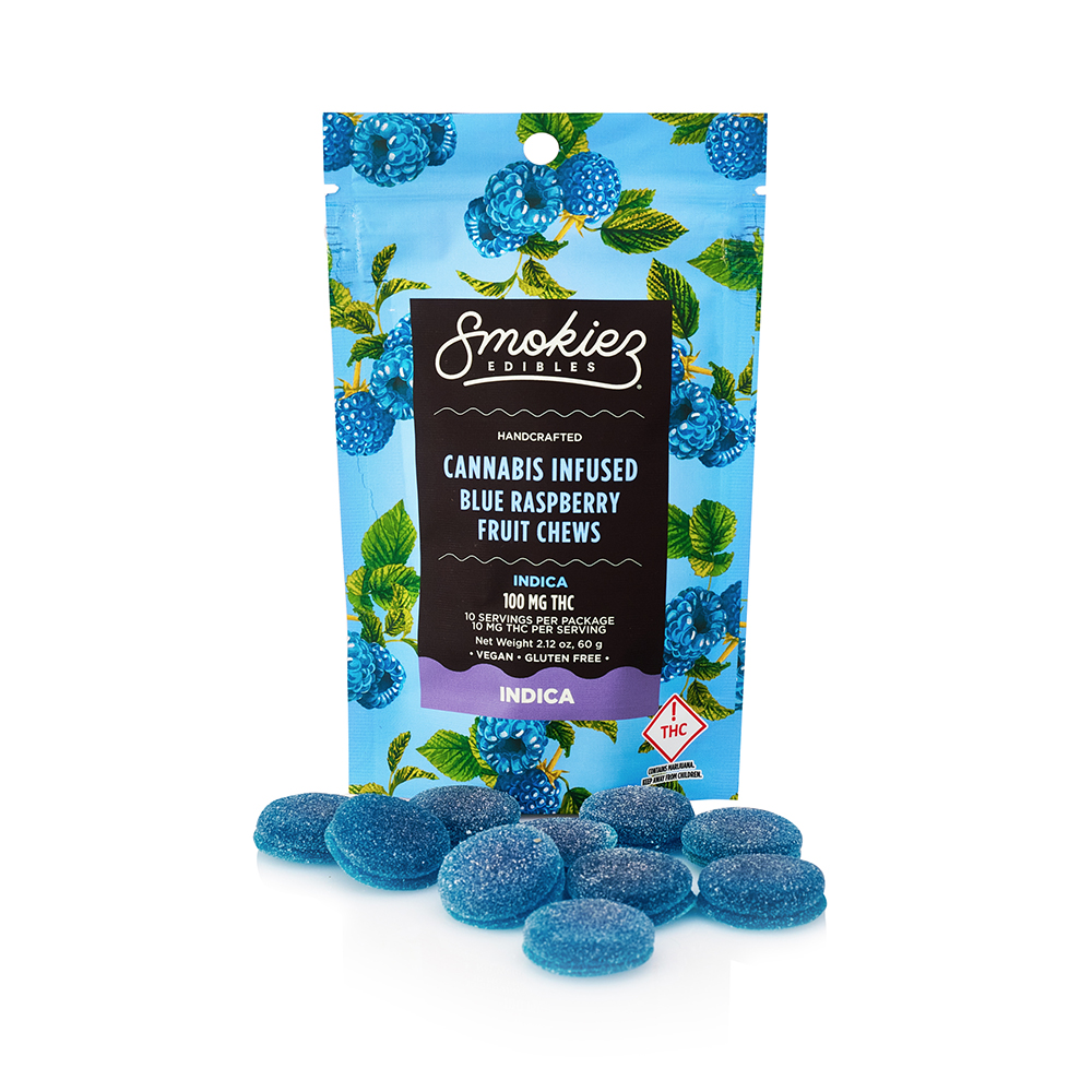 Smokiez | Gummies | 100mg | Blue Razz | Indica