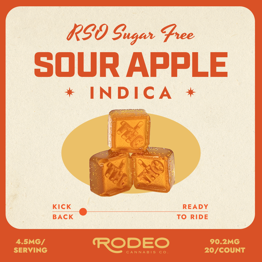 RC RSO Sugar Free Sour Apple Gummies 90mg I 00218 20pk