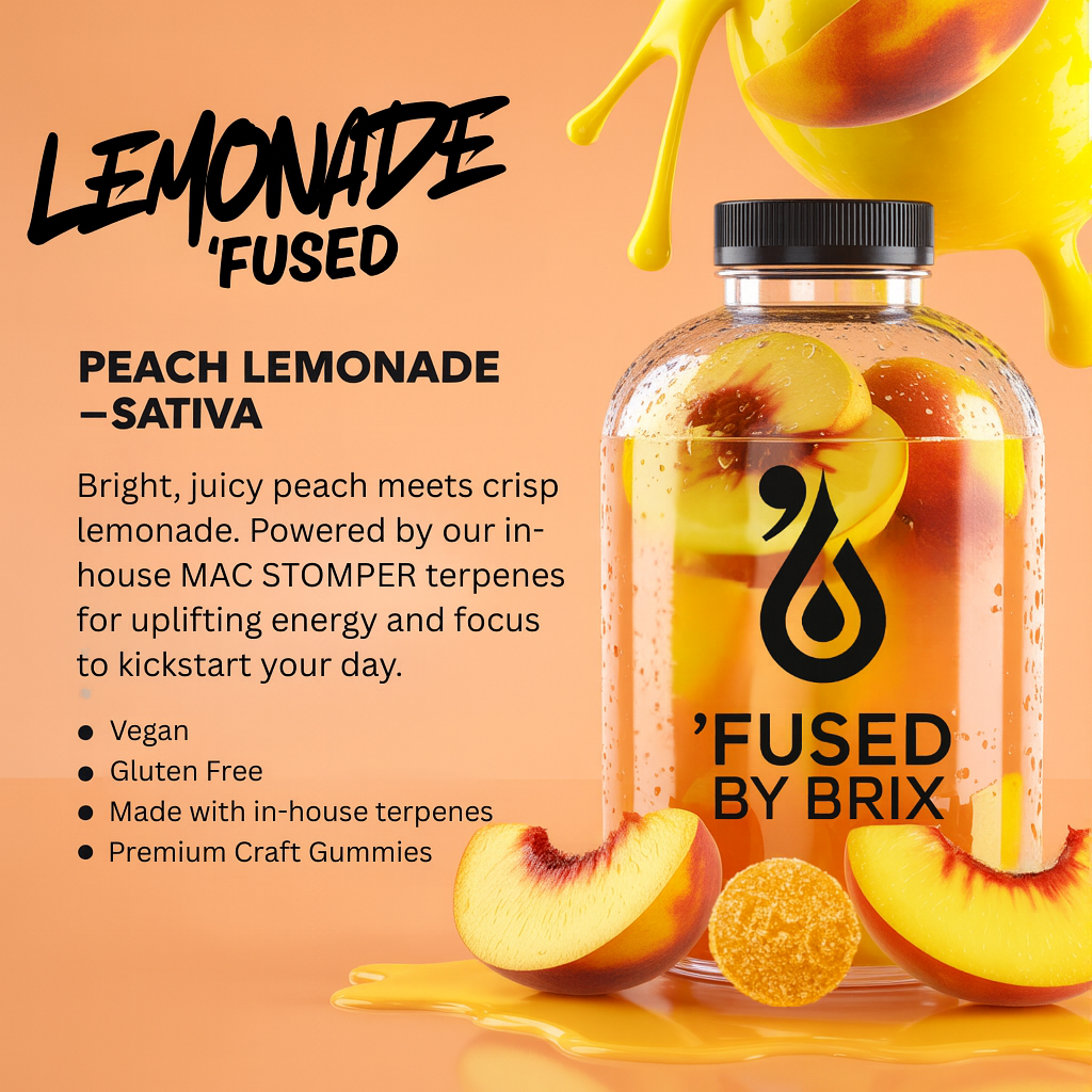 BRIX Cannabis - Peach Lemonade (S) Gummies (4.86mg 20pk) C0101000422 *NP