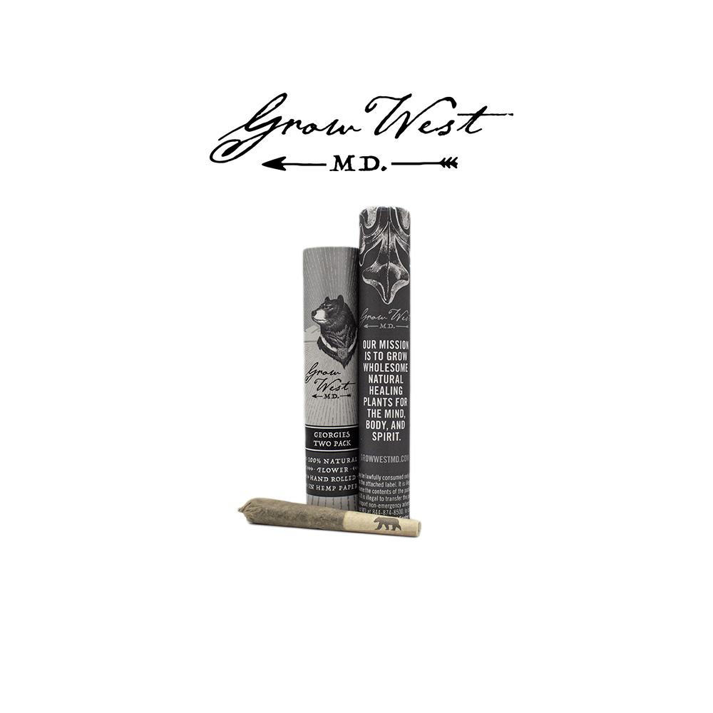 Chocolate Kush [.5g] Grow West 2 Pack Pre Roll Jane