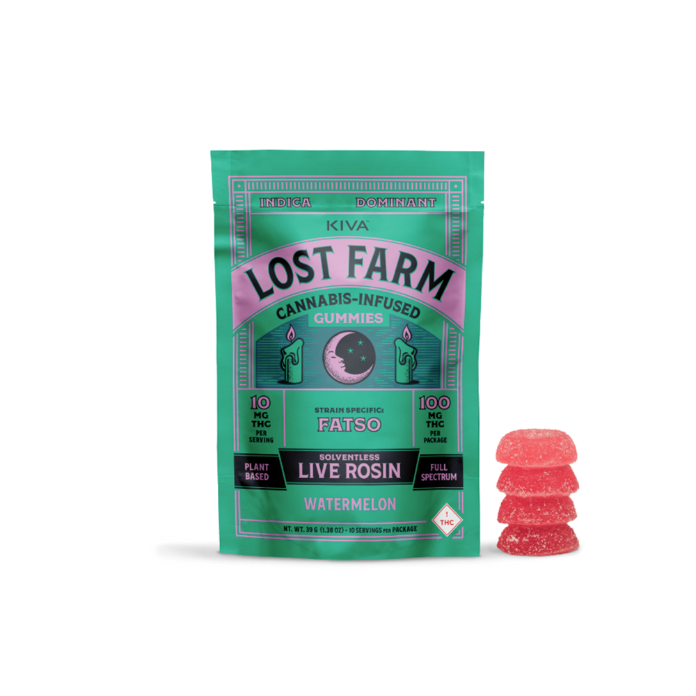 Lost Farm Gummies Live Rosin Watermelon x Fatso (I) 100mg 10pk