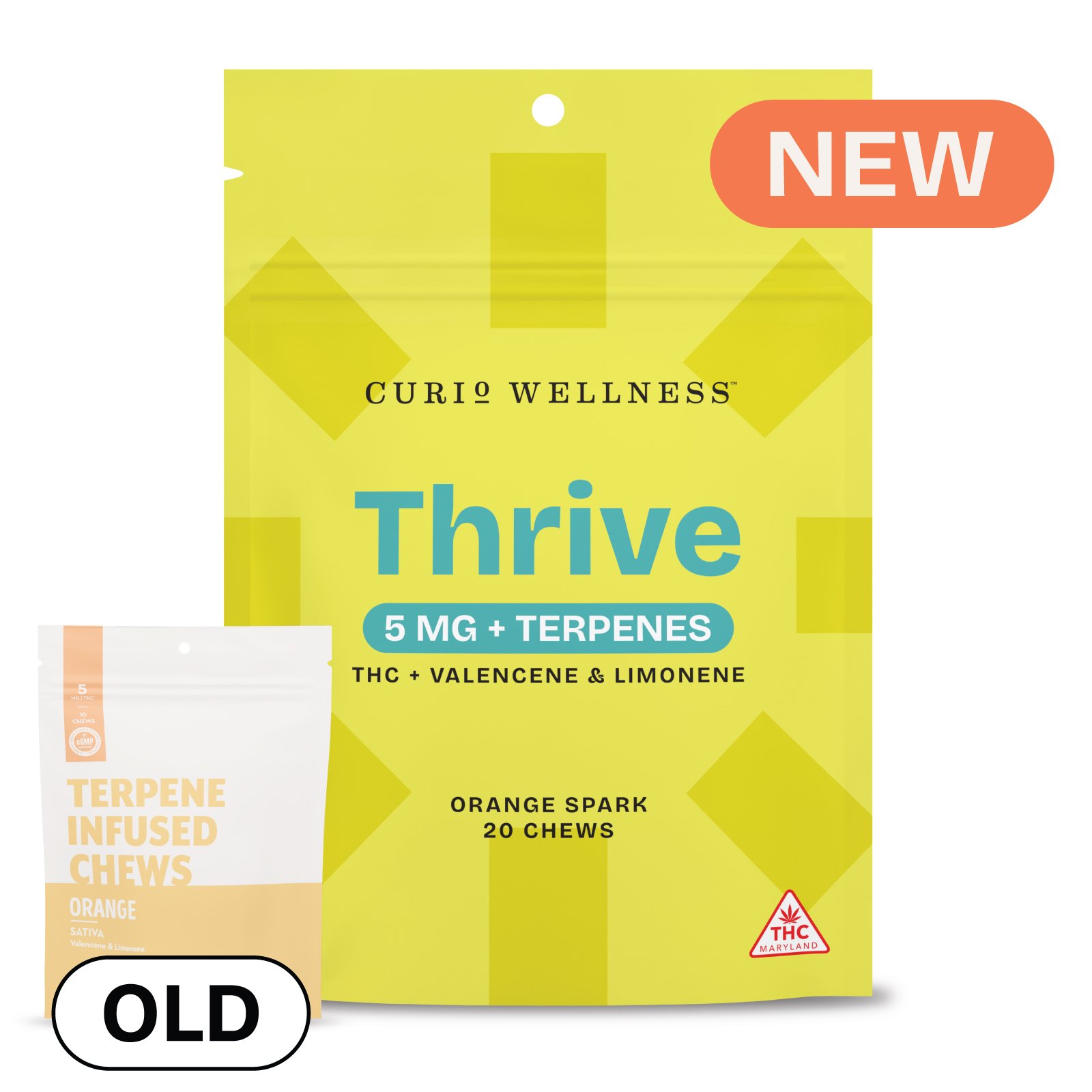 Thrive Orange Spark [20pk] (100mg) Formerly Orange Terpene Infused Chews