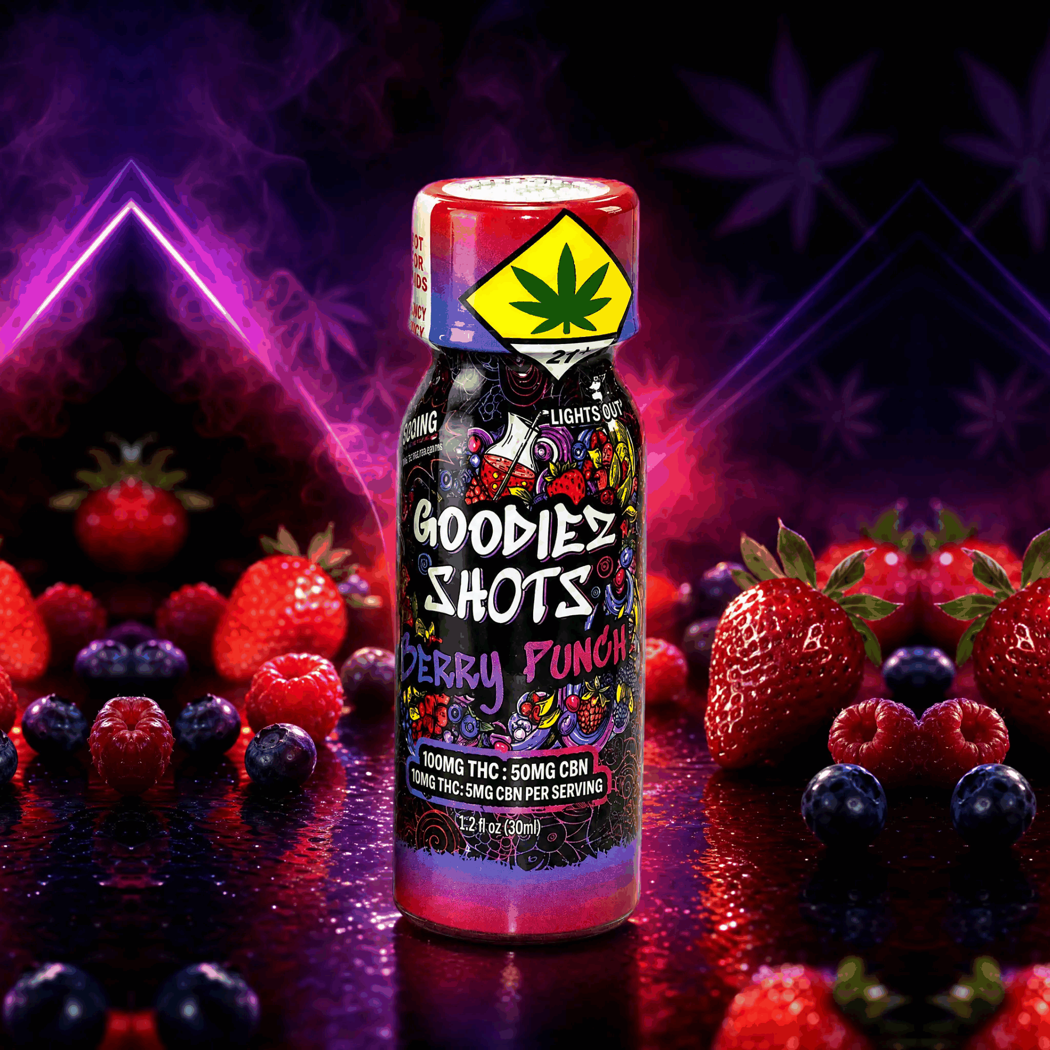 2:1 Berry Punch [1.2oz] (100mg THC/50mg CBN)