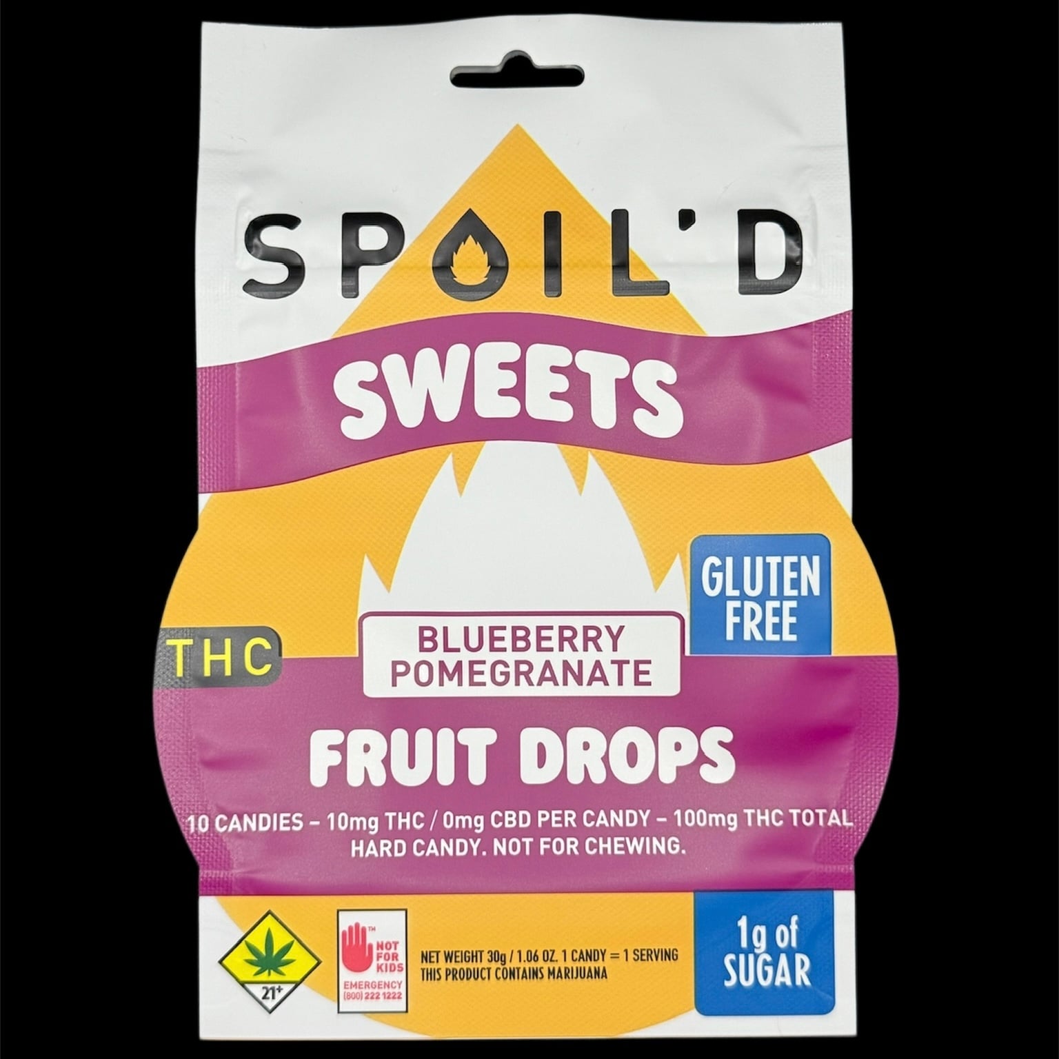 Blueberry Pomegranate Fruit Drops [10pk] (100mg THC)