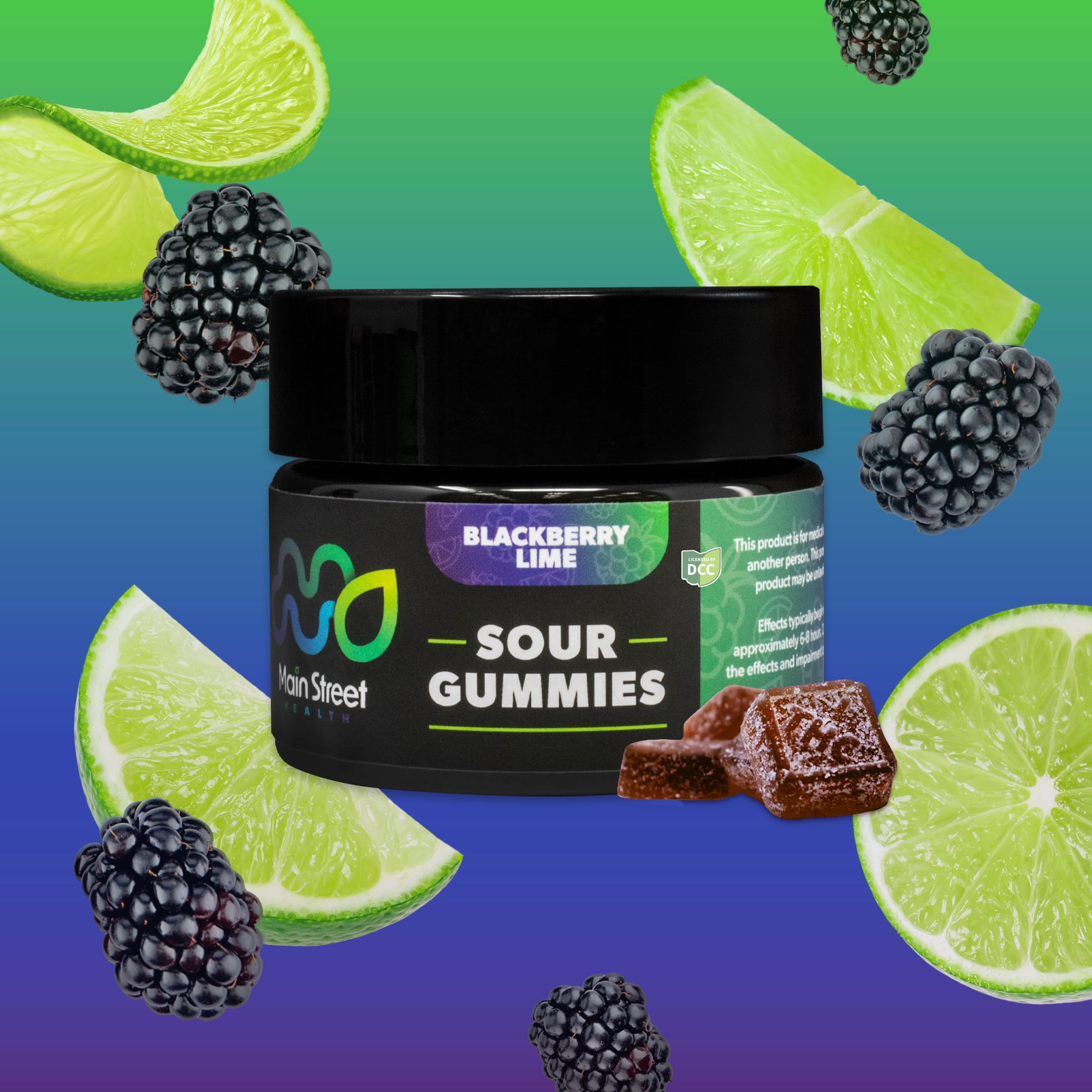 Main Street Health - Blackberry Lime - RSO Gummies - 220mg - 11pk
