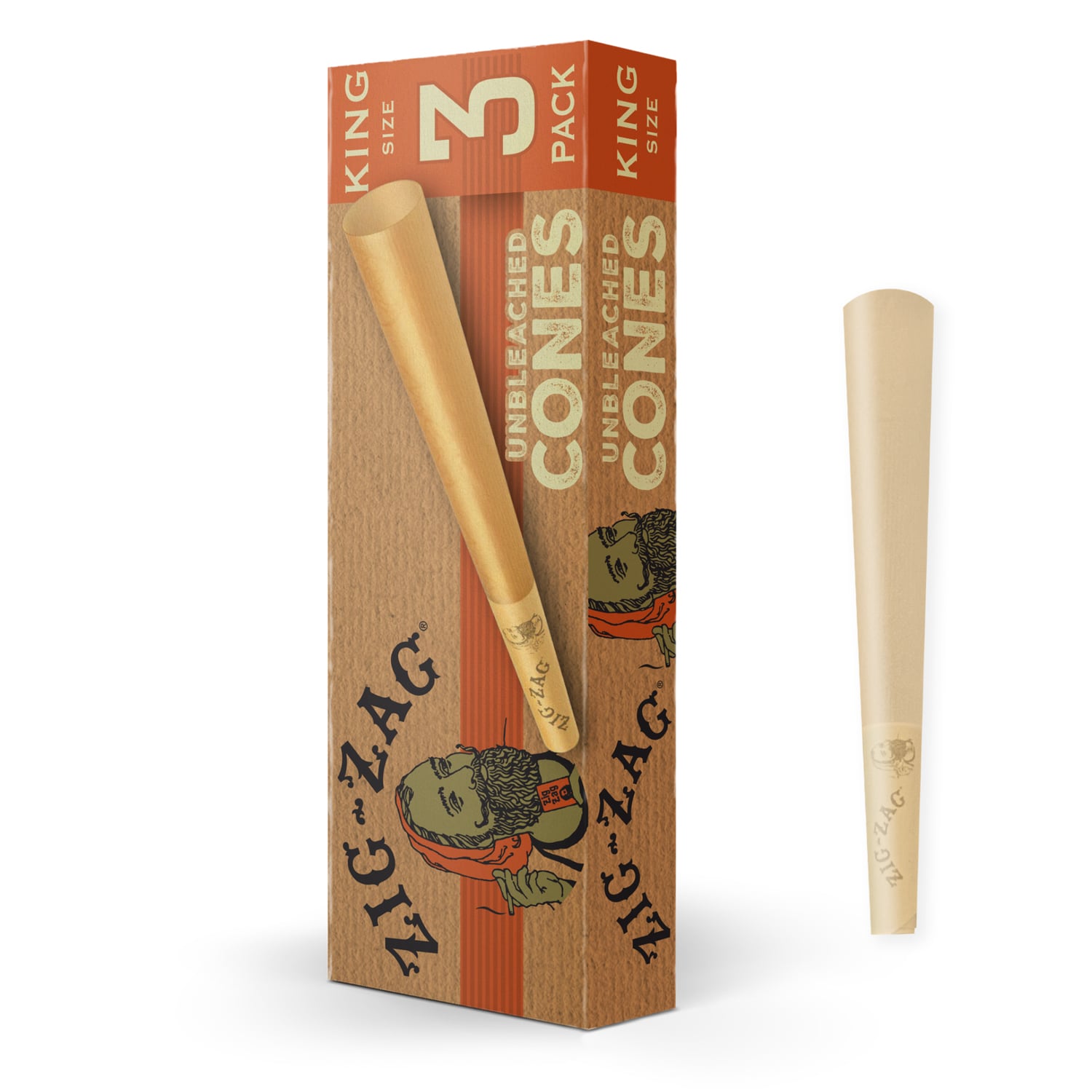 Unbleached Ultra Thin Cones - King [3pk]