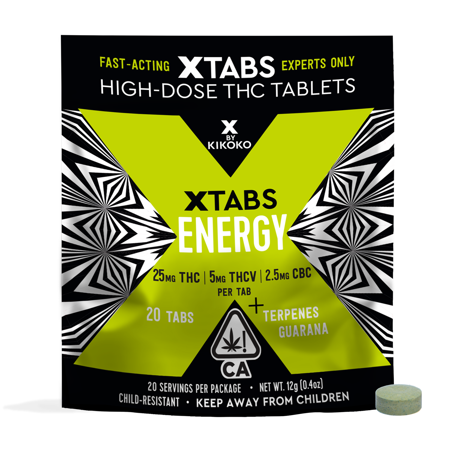 Energy XTABS [20pk] (500mg THC/100mg THCV/50mg CBC)