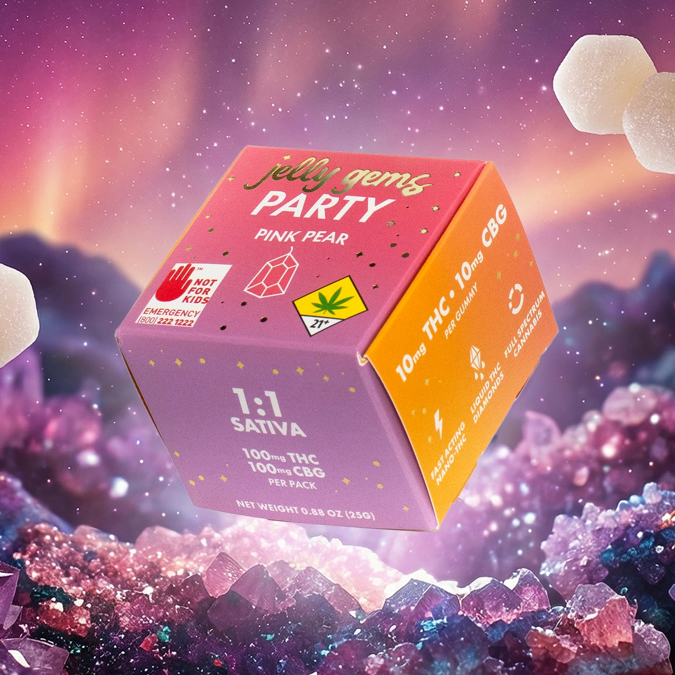 1:1 Pink Pear [10pk] (100mg THC/100mg CBG)