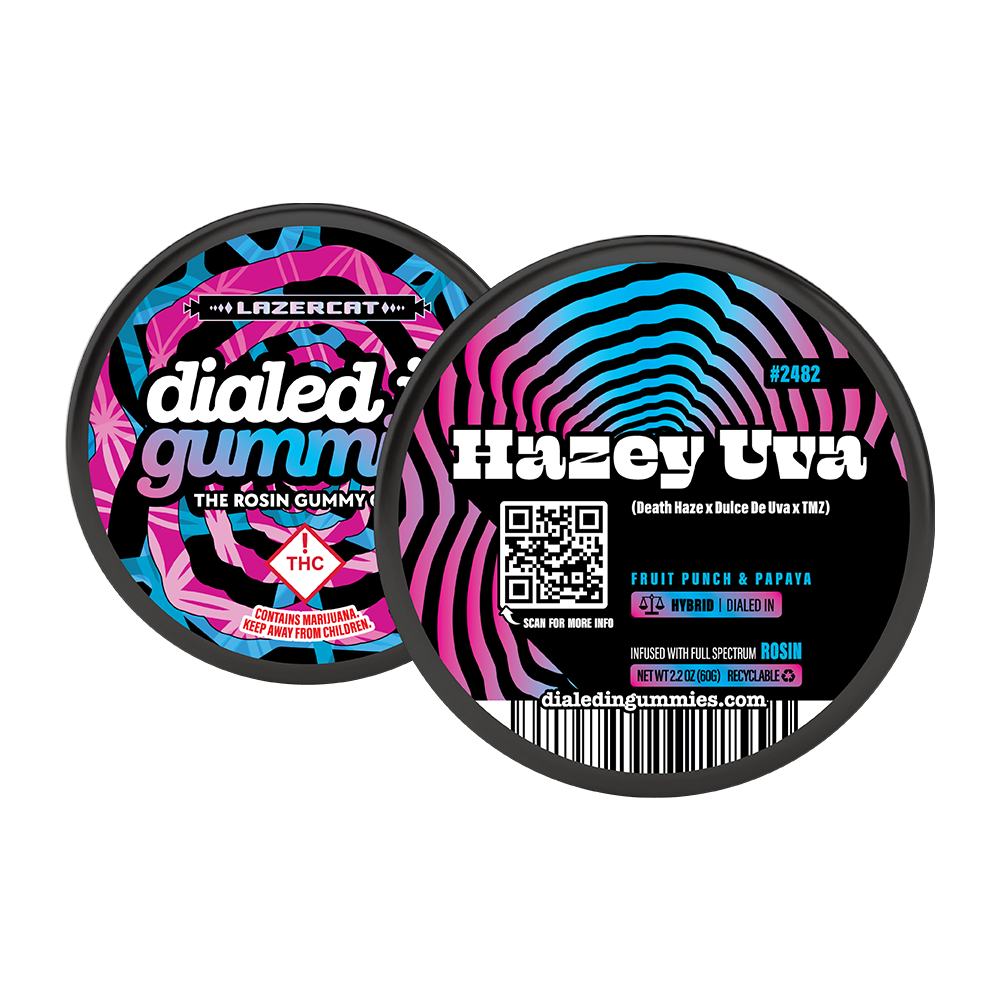 100mg - Hazy Uva - Rosin Gummies (10pk)