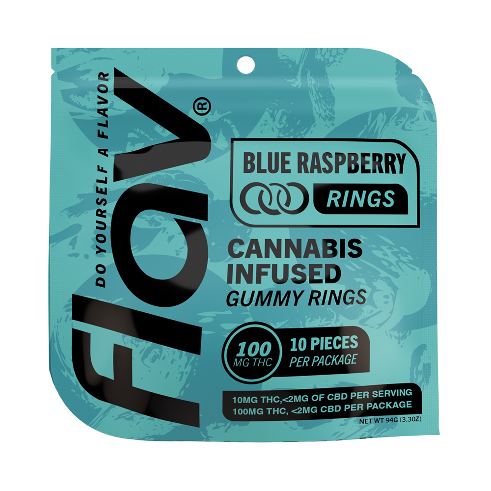 Blue Raspberry Ring (10 piece 100mg bag)