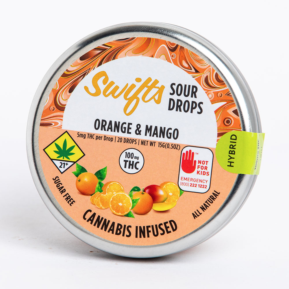 Orange and Mango Sour Drops (Hybrid) 100mg 20-pack
