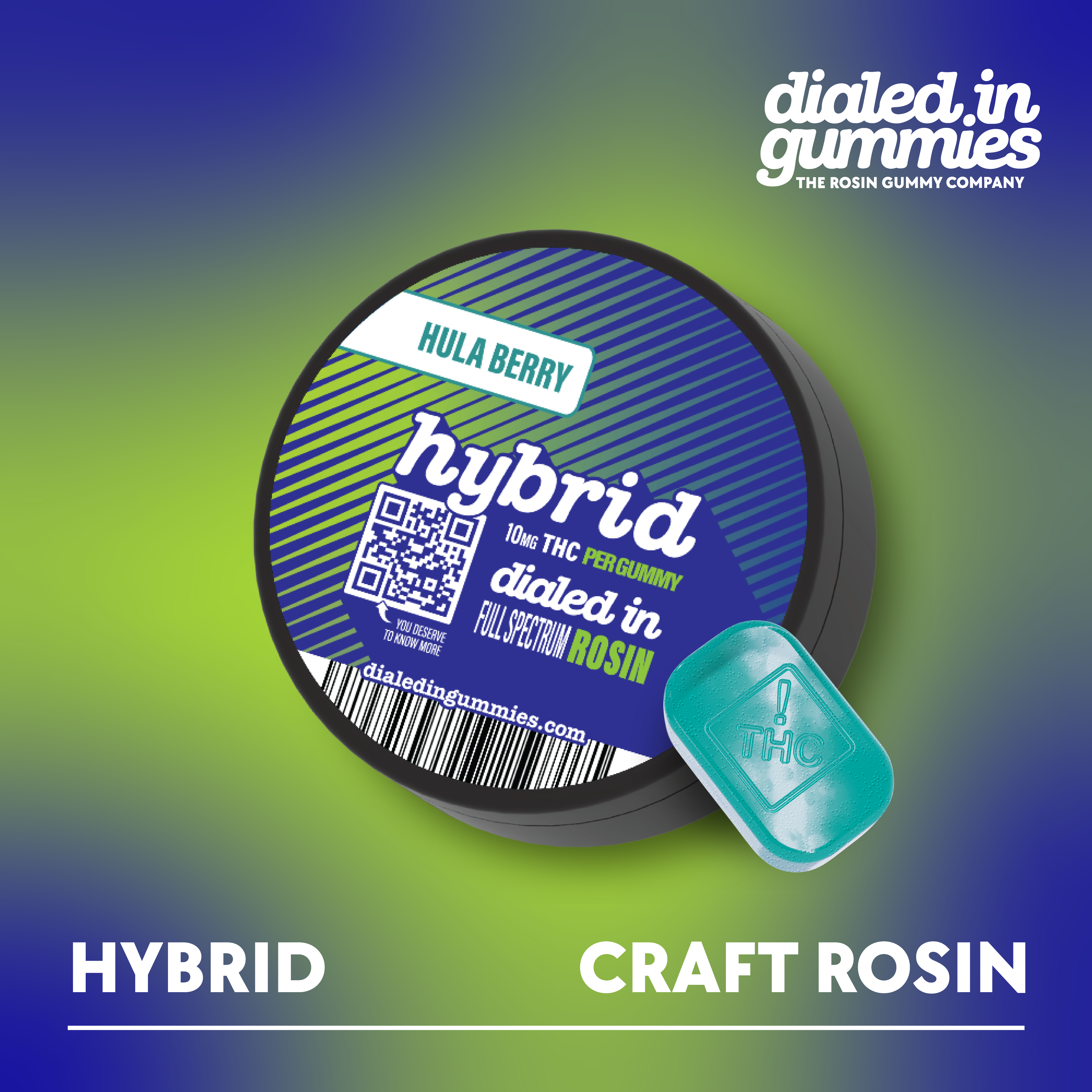 100mg - Hula Berry - Rosin Gummies (10pk)