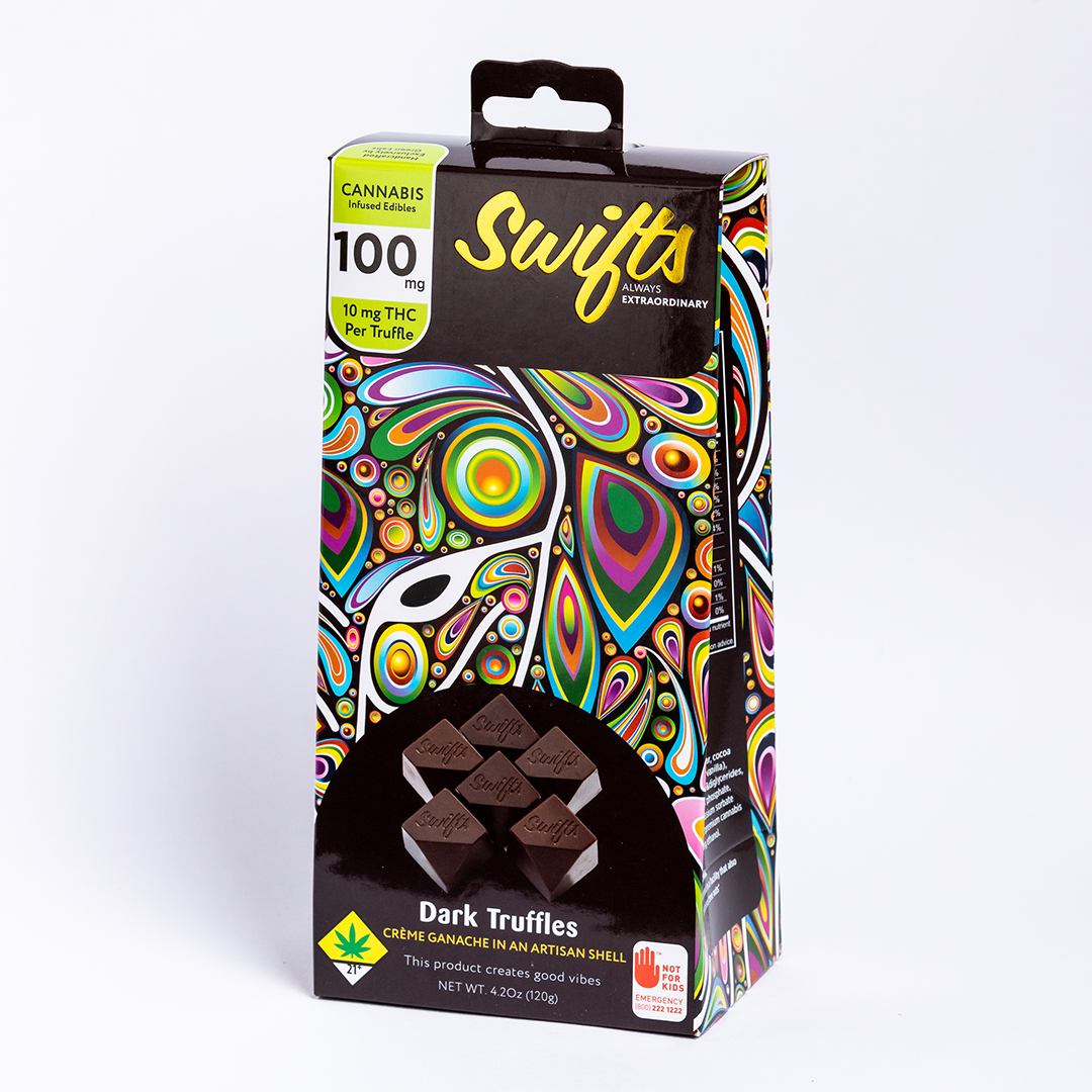 Dark Chocolate Truffles (Indica) 100mg 10-pack