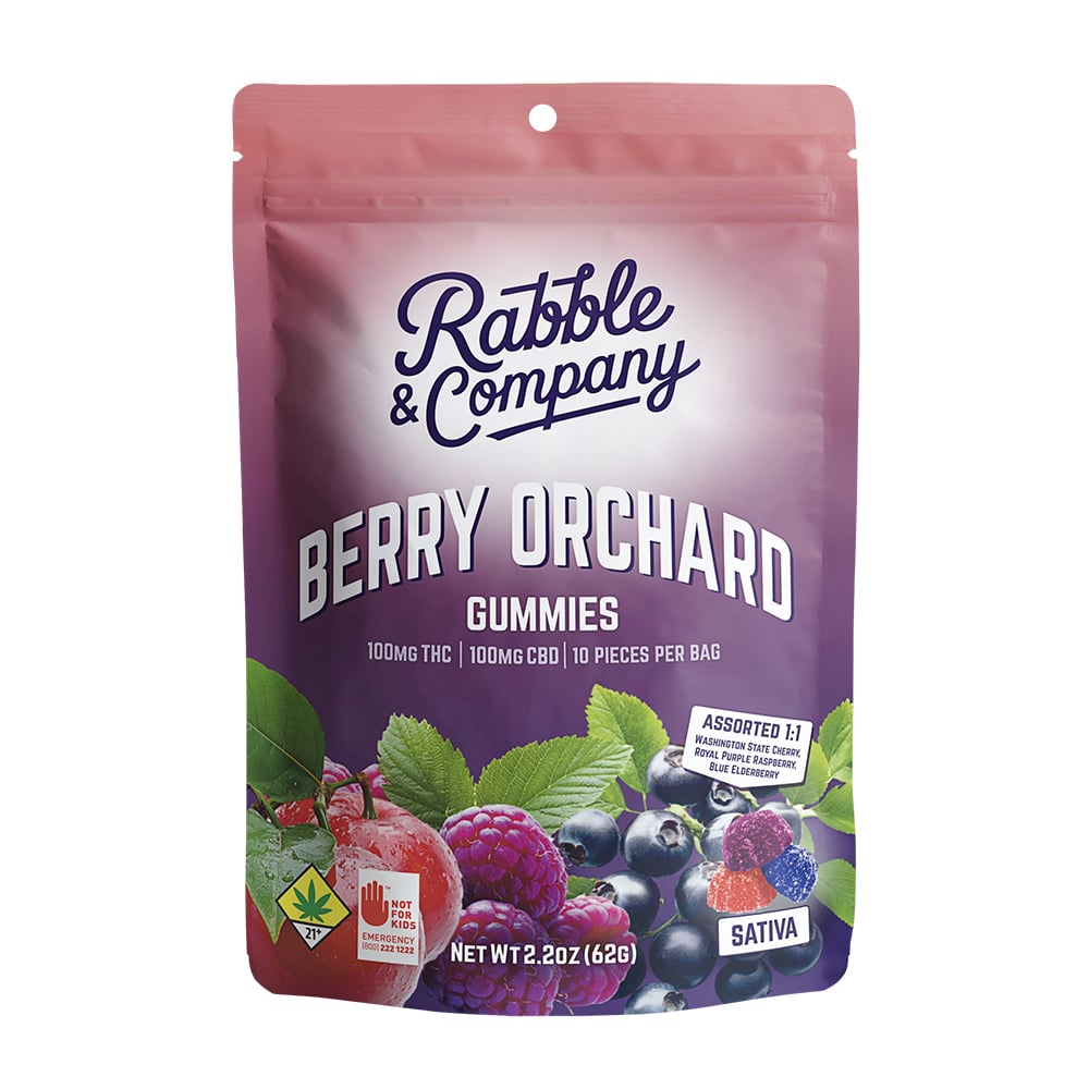 1:1 Berry Orchard Assorted - Sativa [10pk] (100mg CBD/100mg THC)