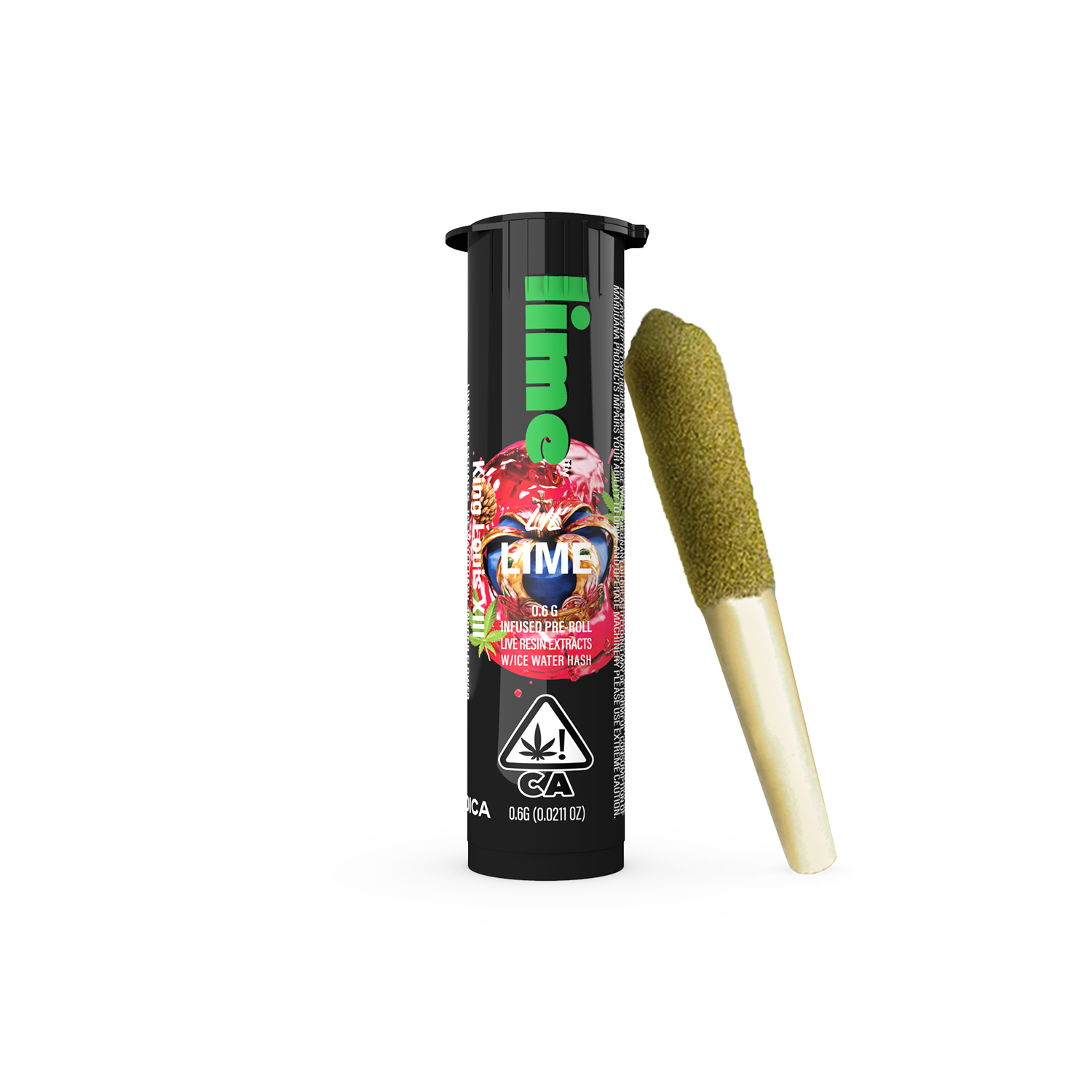 Diamond & Hash Infused Lil' Lime (.6g Mini Pre Roll) | King Louis XIII