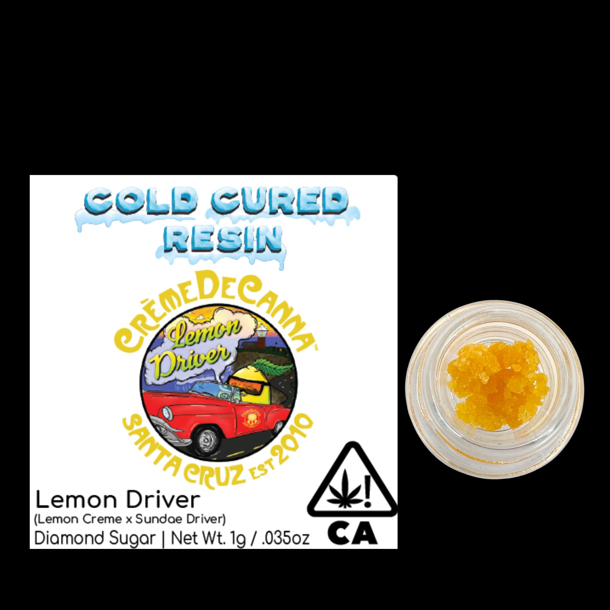 Lemon Driver | Creme De Canna | Cold Cured Resin Diamond Sugar - Jane
