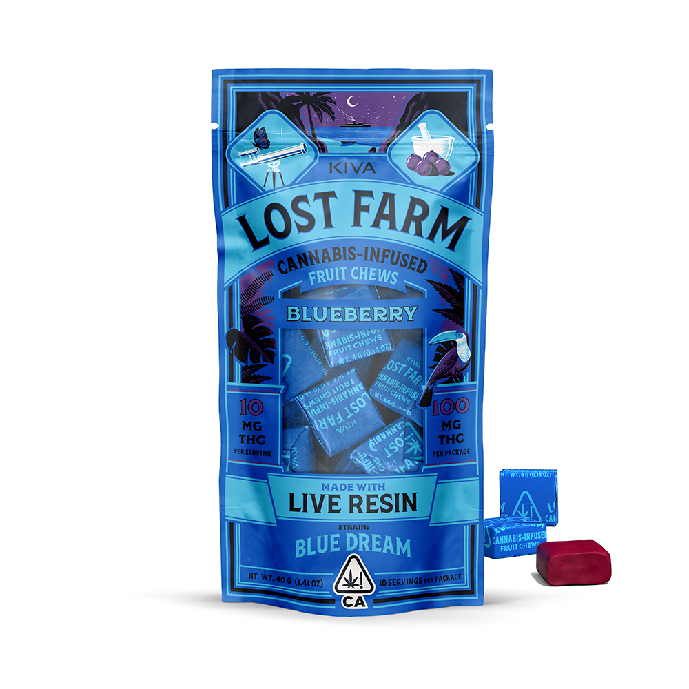 10mg Lost Farm 'Blue Dream x Blueberry' Live Resin Chews 100mg total