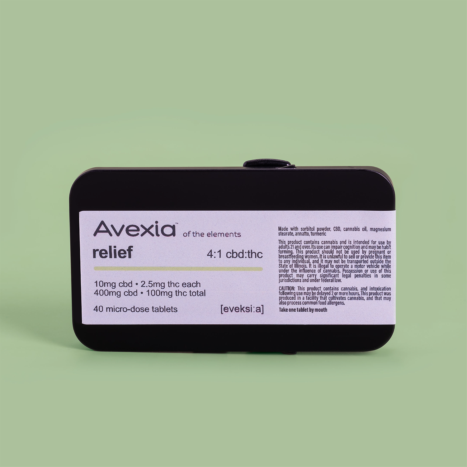 CTP Avexia Relief 4:1 CBD C408mg T95mg Tablets 26450