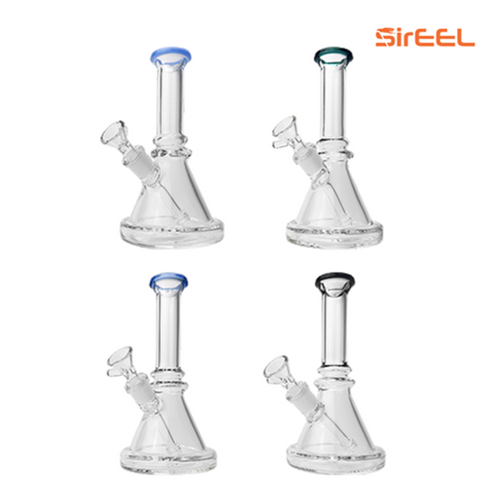 7" Based UV Tube Bong w/ Flower Bowl - Assorted Colors