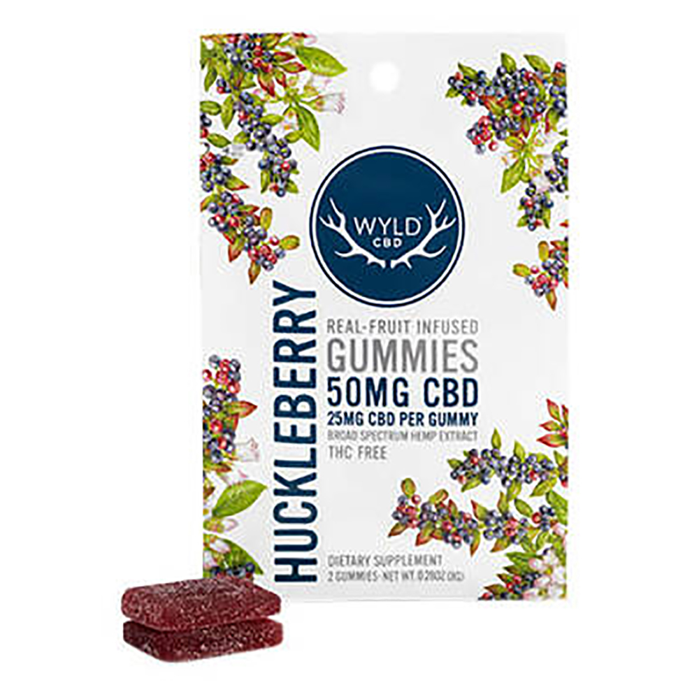WYLD CBD - CBD - Edibles - Gummies - 25mg CBD - Huckleberry - (CBD) - 2ct