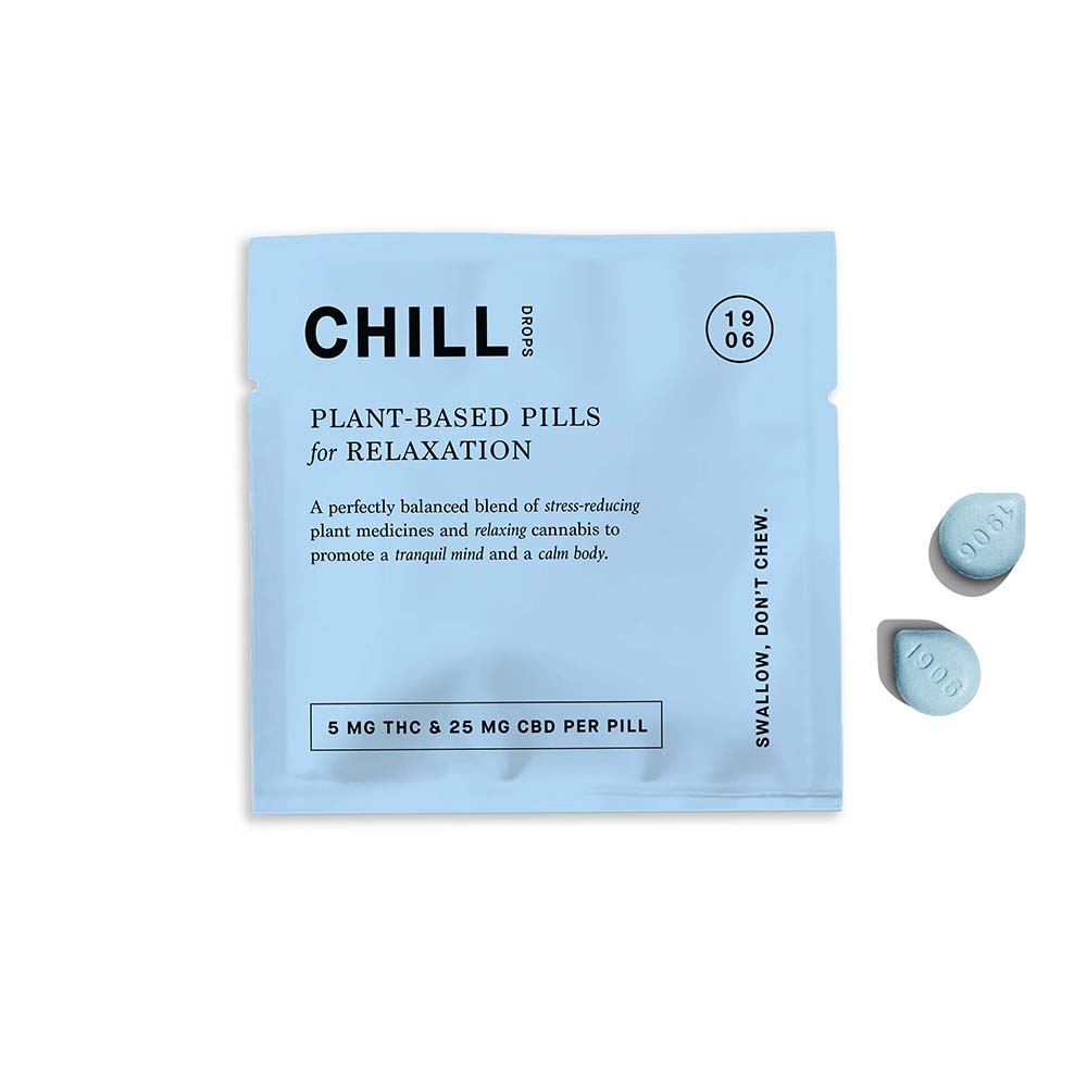 Chill Drops [2pk Pouch] (10mg THC/50mg CBD) 1906 Swallowable Pill