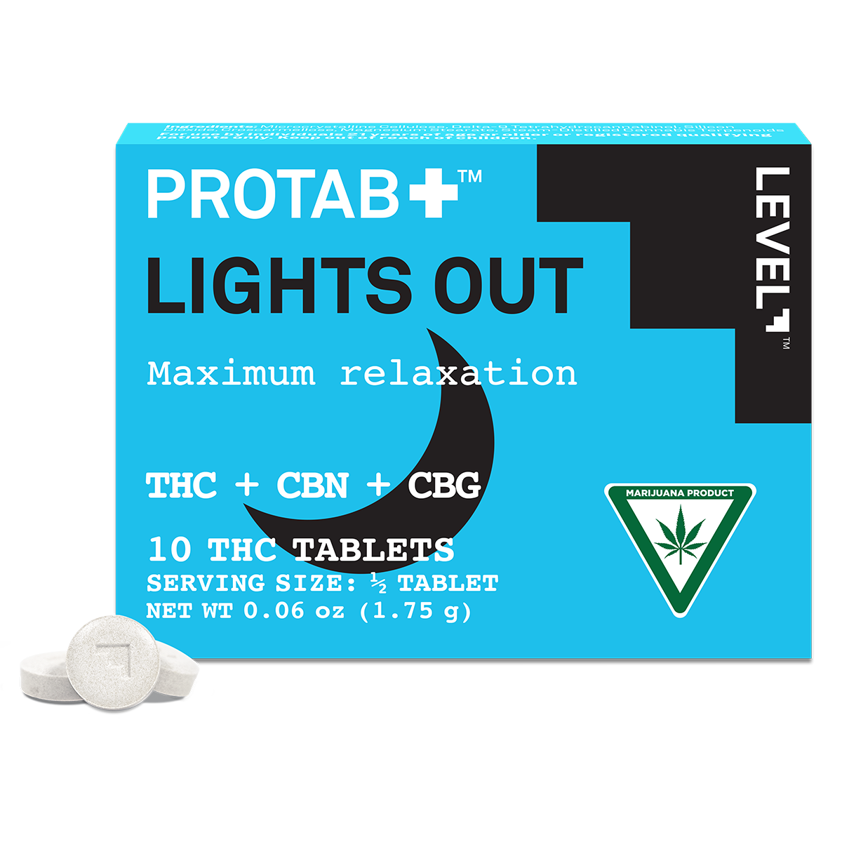 PROTAB+ LIGHTS OUT [10pk] (200mg THC/100mg CBN/30mg CBG)