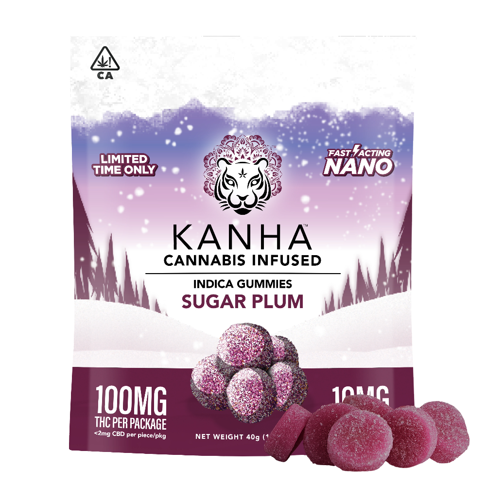 Sugarplum Indica [10pk] (100mg) KANHA FastActing Gummies Jane