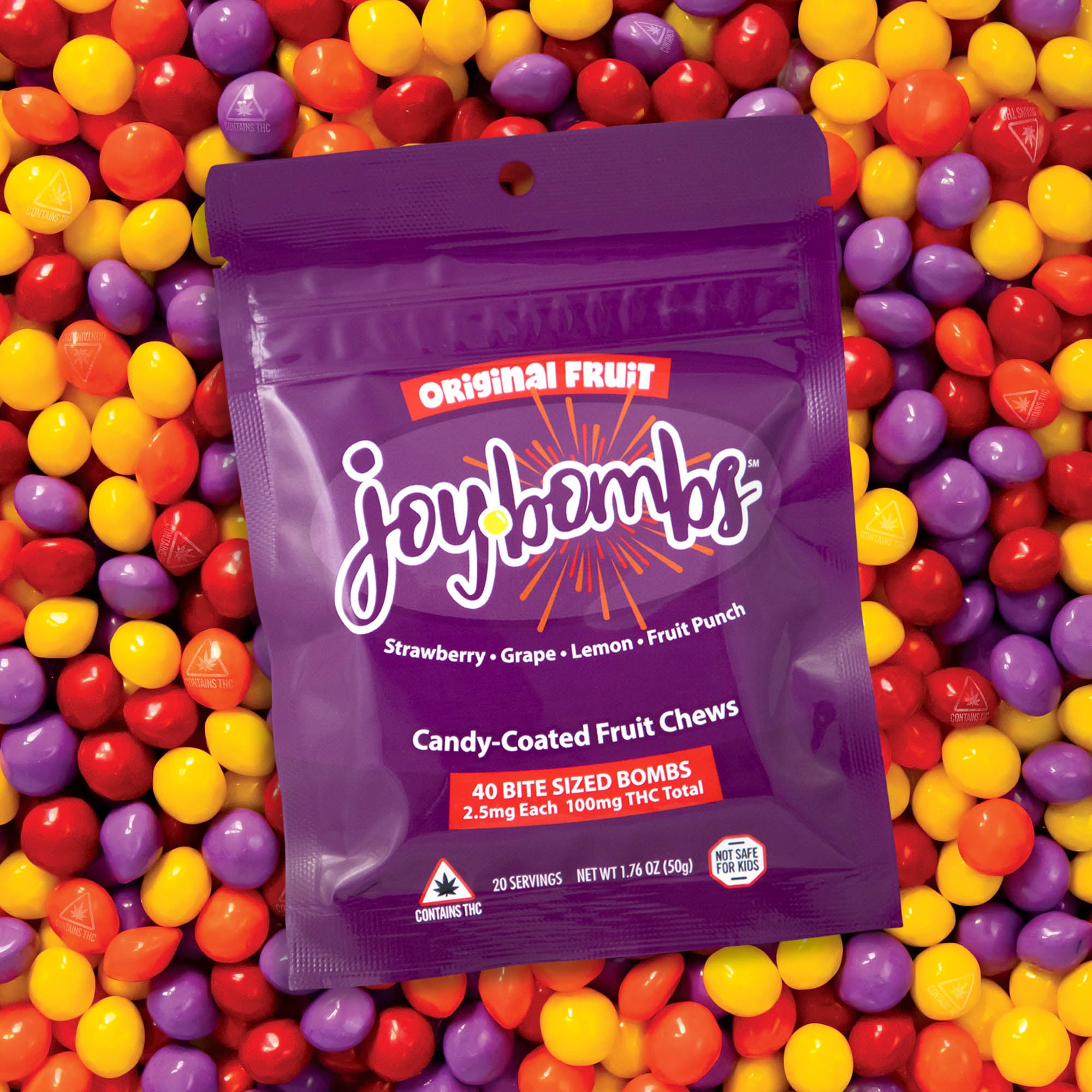 Joy Bombs Original Fruit - 100mg THC (40 pk / 2.5mg ea)