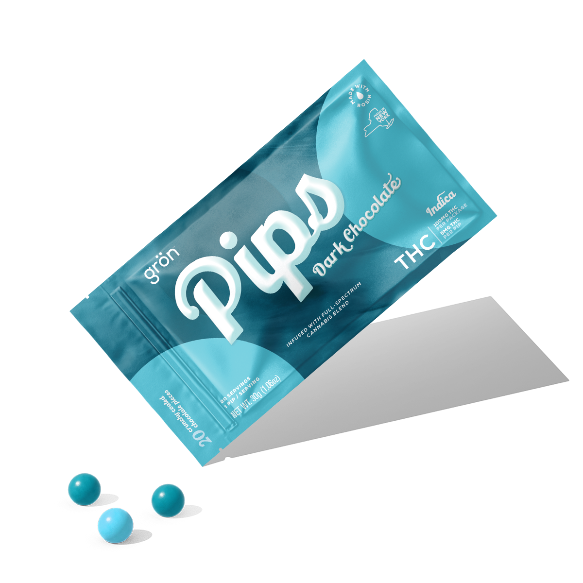 THC Dark Chocolate Pips - Indica
