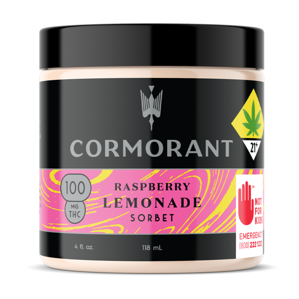 4 oz. Raspberry Lemonade Sorbet - 100 mg THC