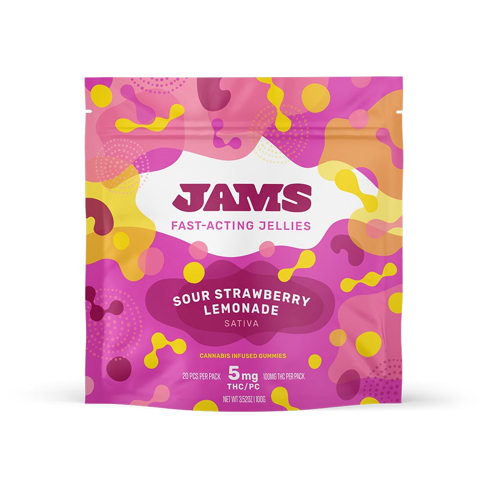 JAMS - Sour Strawberry Lemonade (S) Fast Acting Jellies (4.71mg 20pk) C0030001004 JAMS - Sour Strawberry Lemonade (S) Fast Acting Jellies (4.71mg 20pk) C0030001004