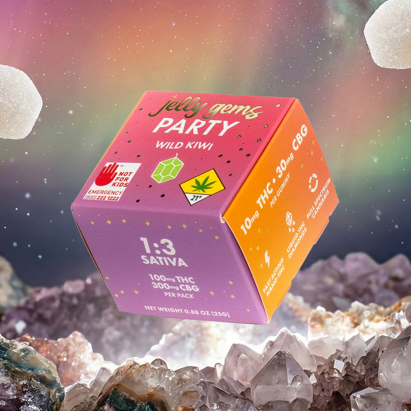 1:3 Wild Kiwi [10pk] (100mg THC/300mg CBG)
