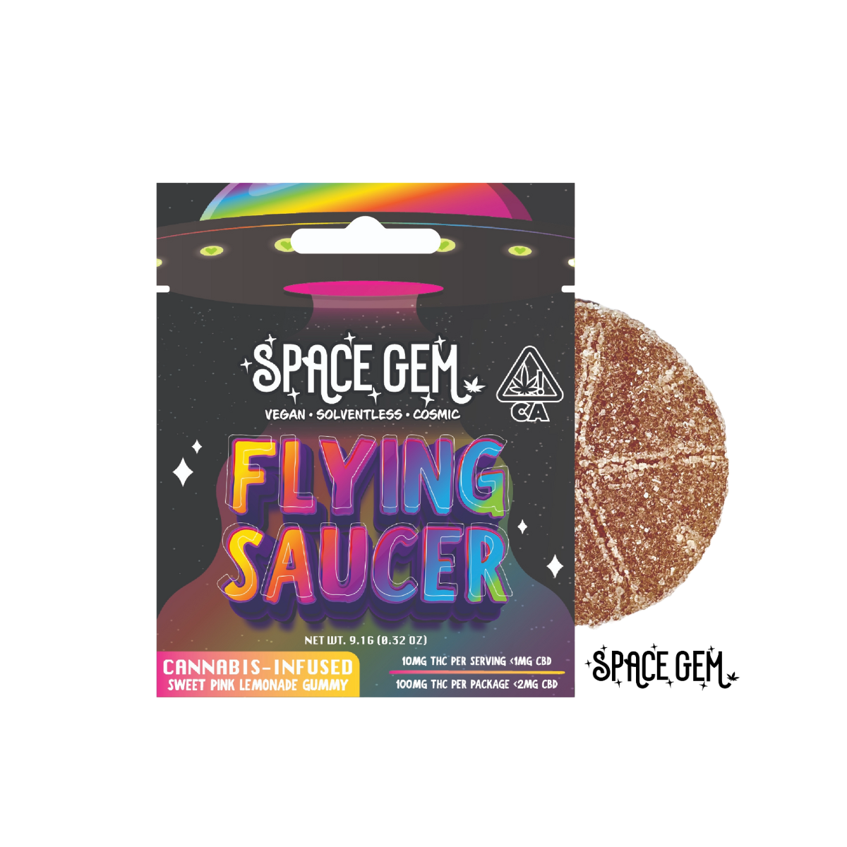 Flying Saucer - Sweet Pink Lemonade - 100mg THC